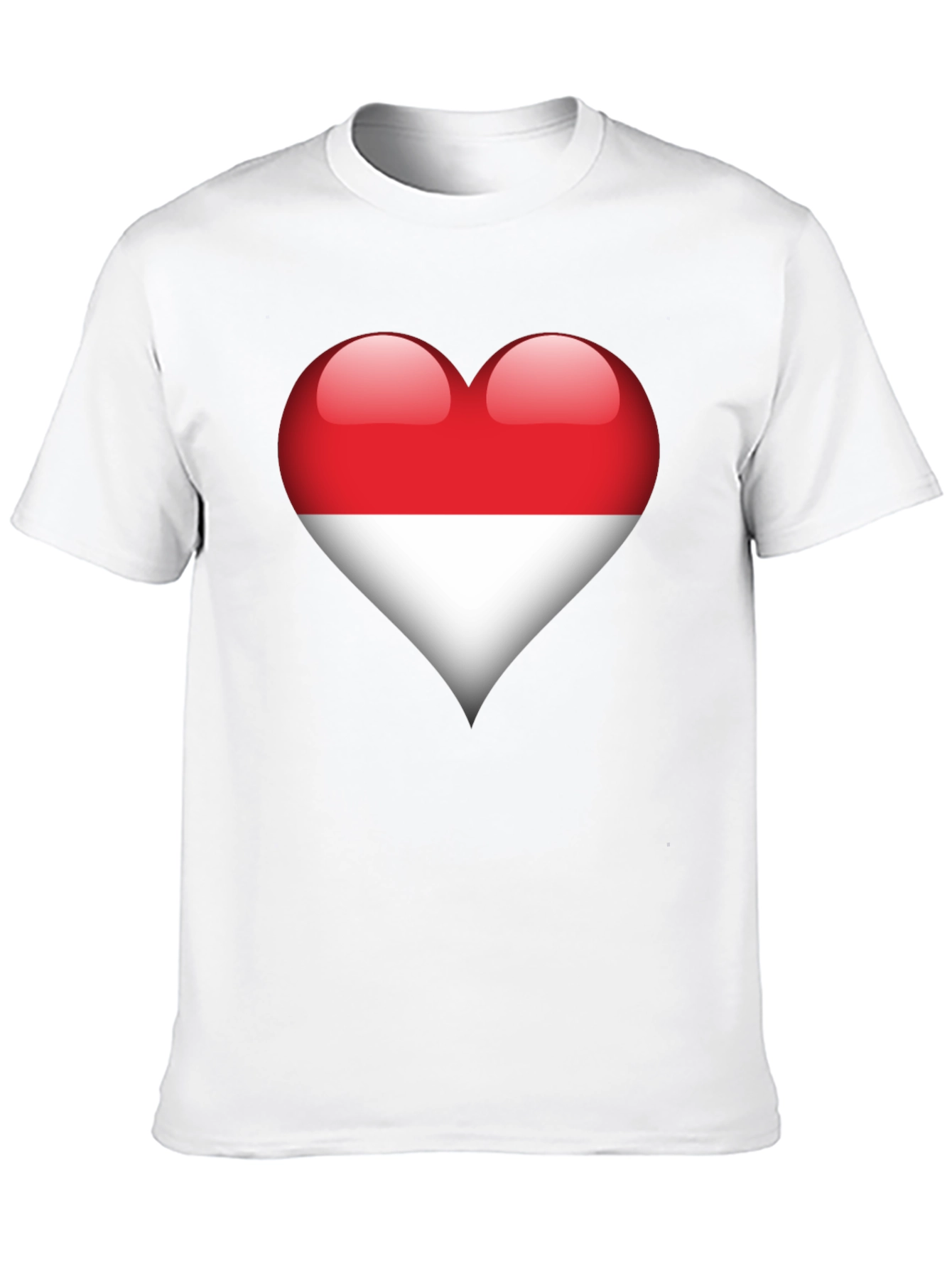 Indonesia Flag Heart T-Shirt - Show Your Love!