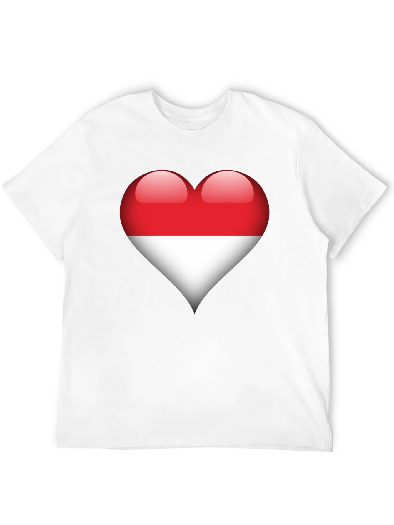 Indonesia Flag Heart T-Shirt - Show Your Love!