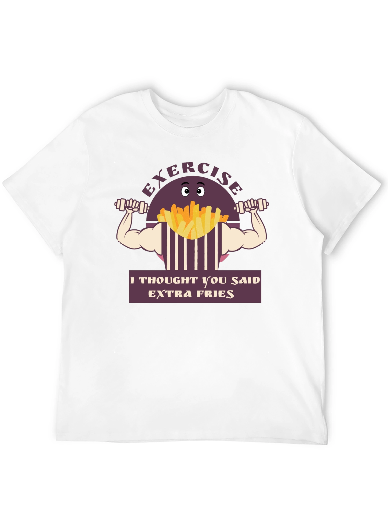 Exercise Extra Fries Graphic T-Shirt