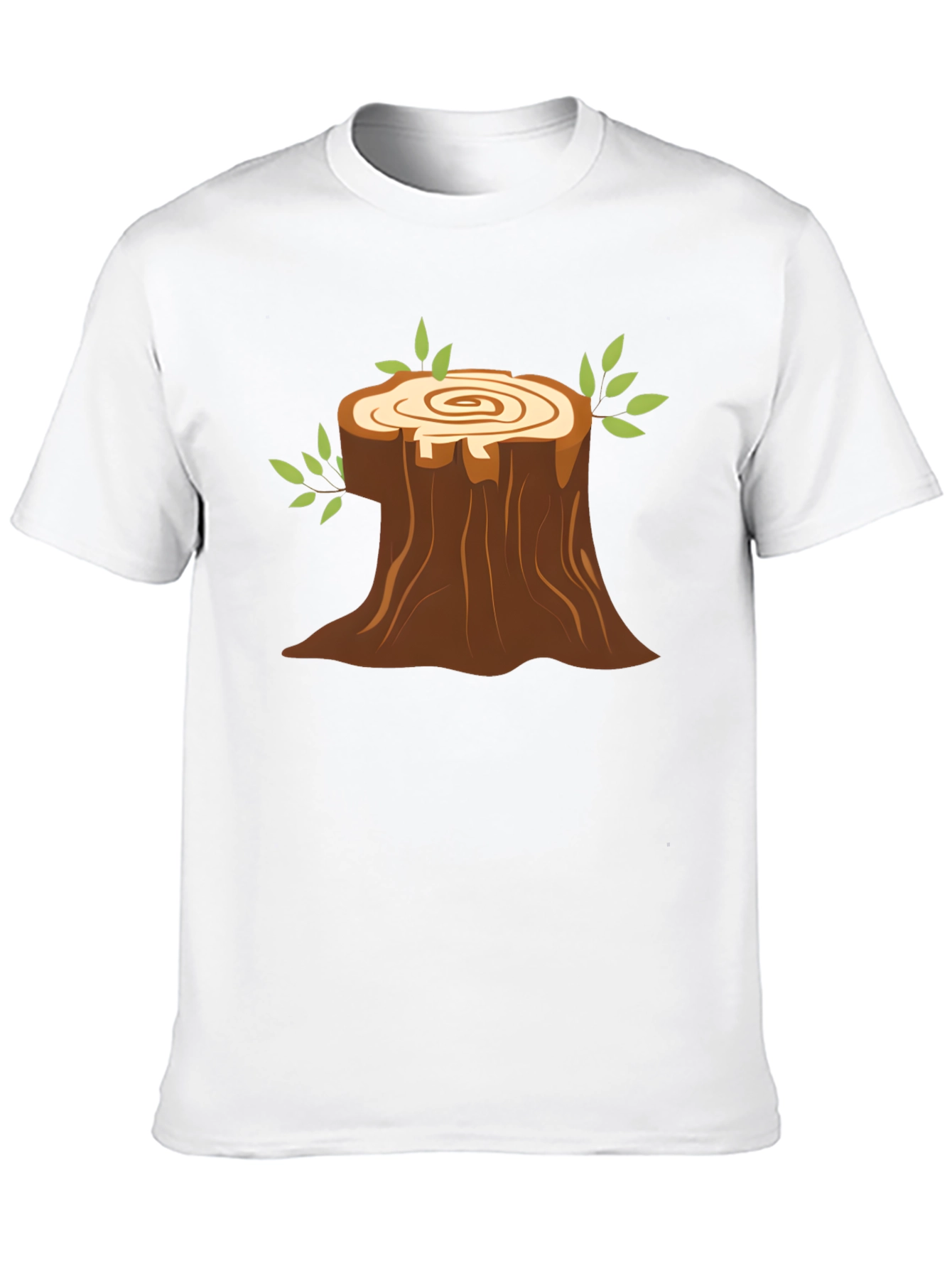 Tree Stump Graphic Black T-Shirt