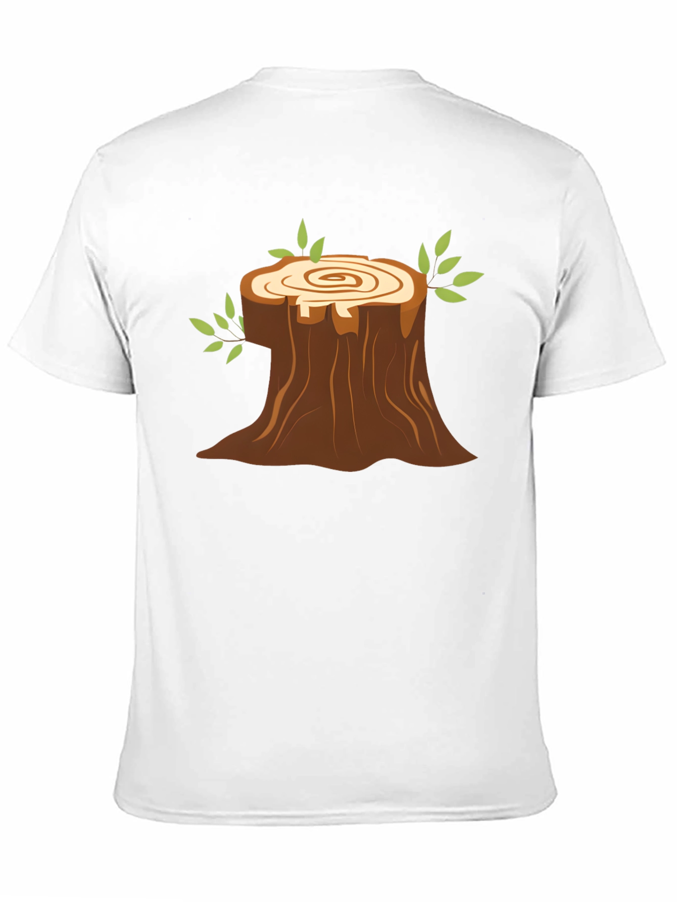 Tree Stump Graphic Black T-Shirt