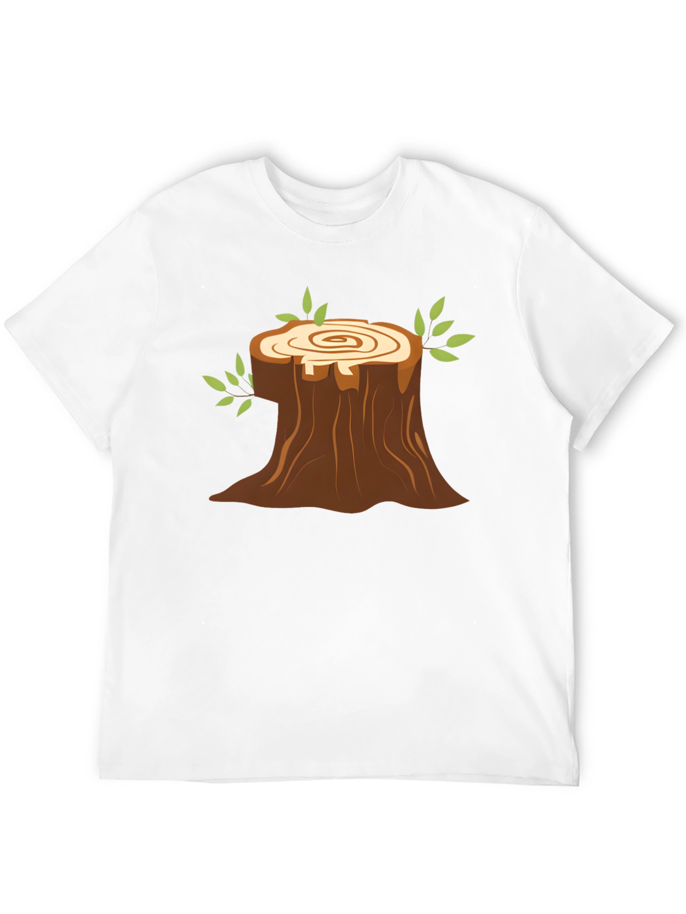 Tree Stump Graphic Black T-Shirt