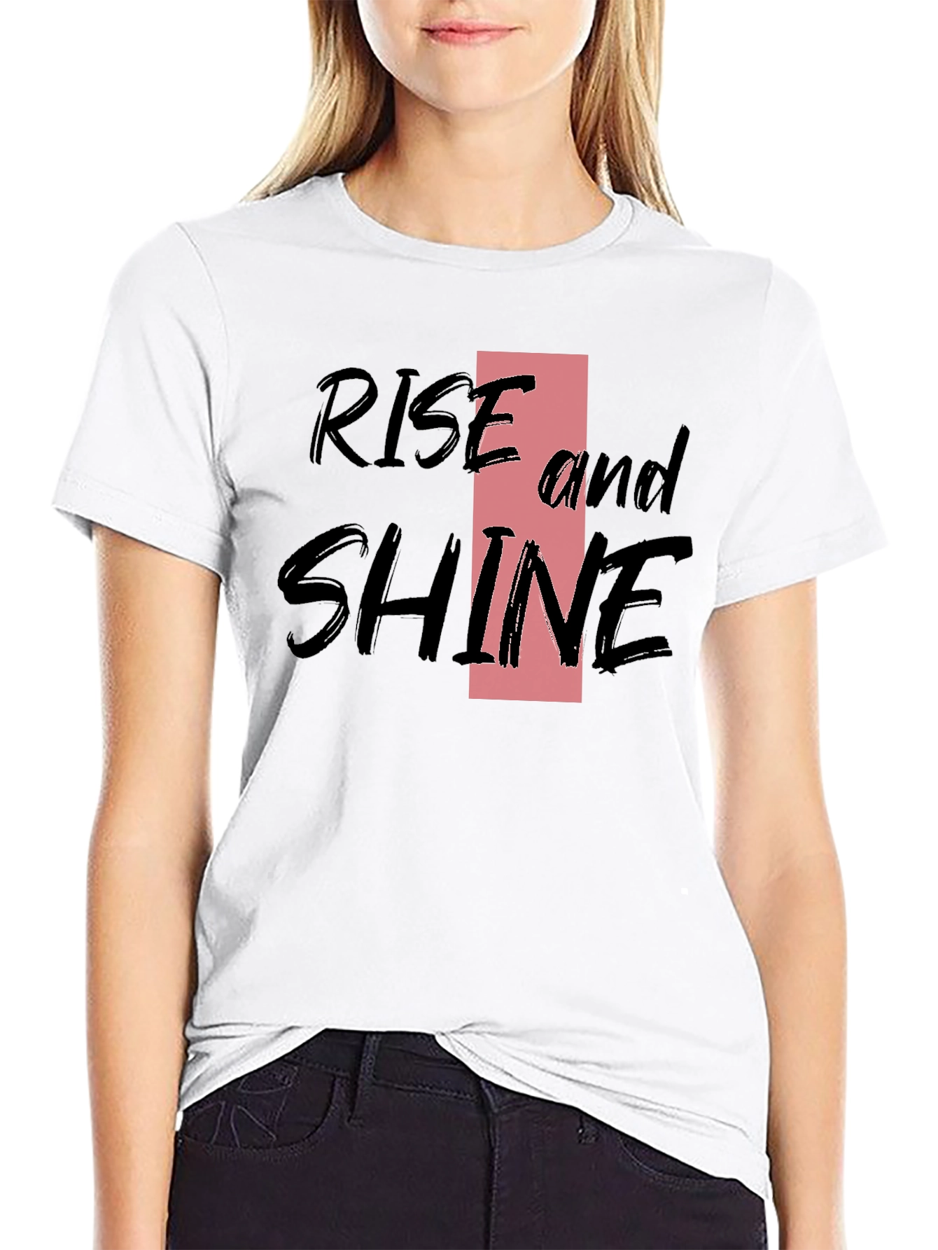 Rise and Shine Black Graphic Tee