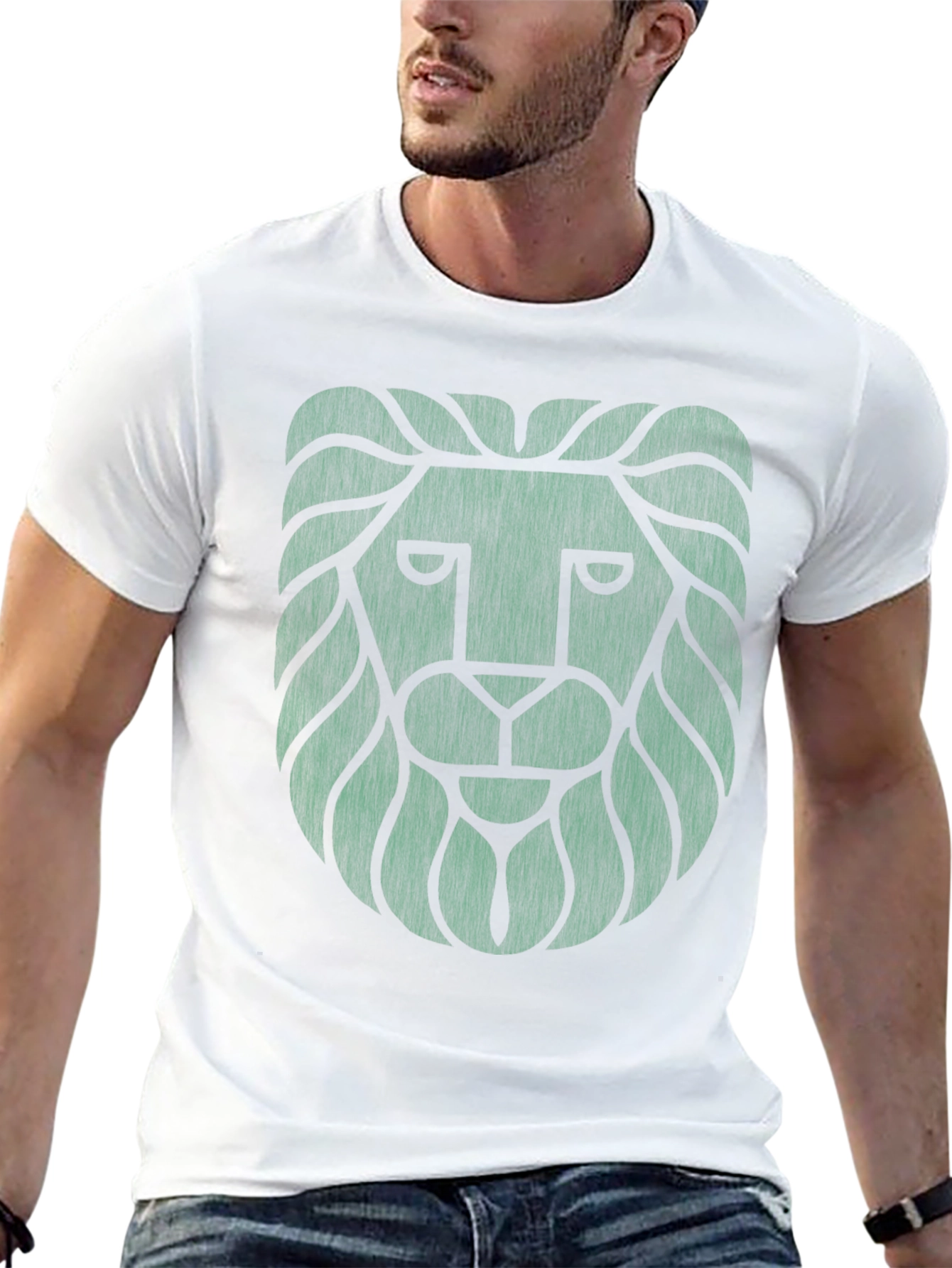 Lion Graphic Tee - Cool Design Black T-Shirt