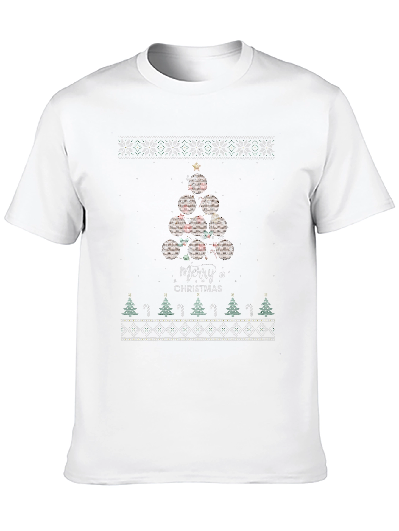 Merry Christmas Basketball Tree T-Shirt