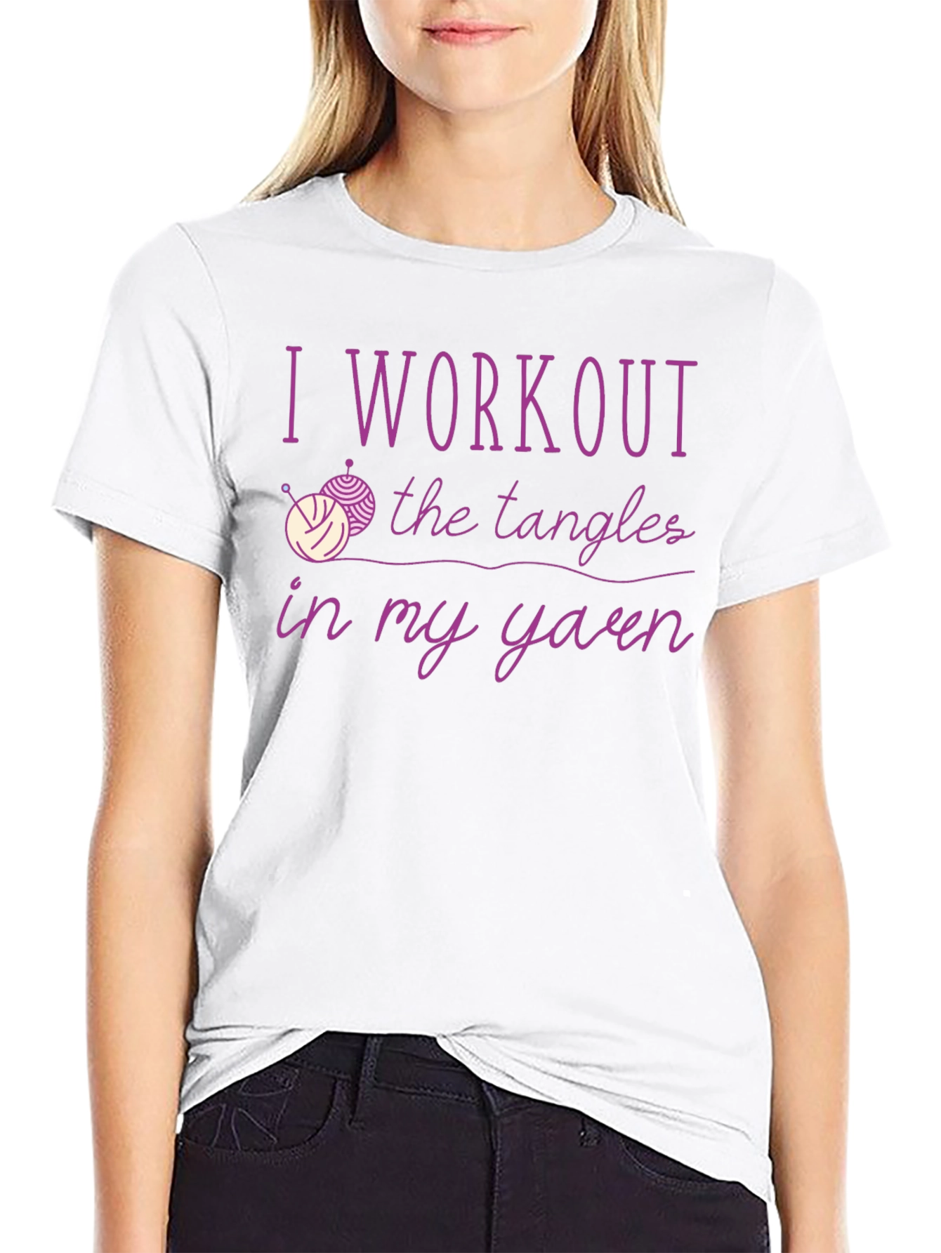 Yarn Workout T-Shirt Knitting Lover Tee