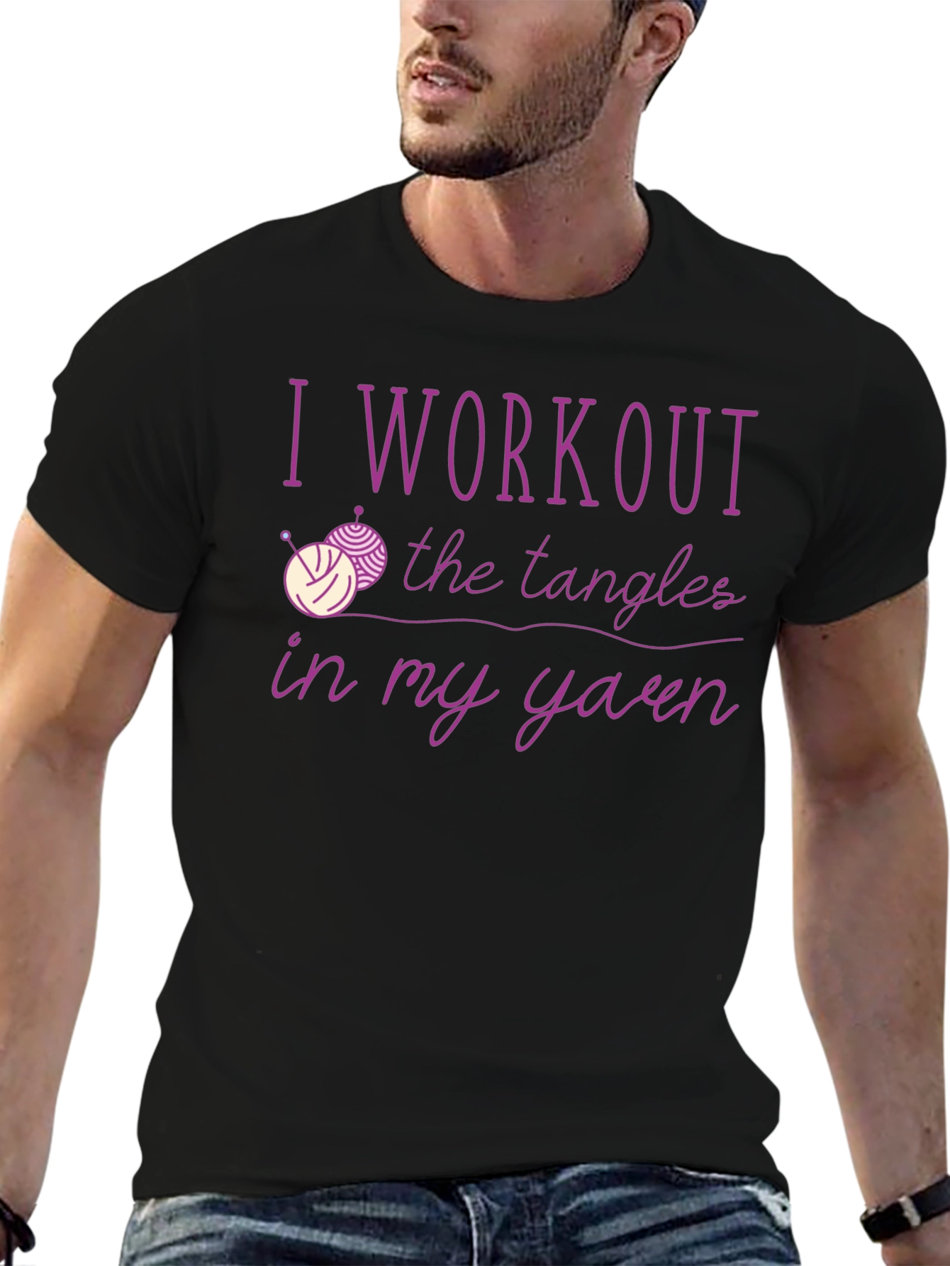 Yarn Workout T-Shirt Knitting Lover Tee
