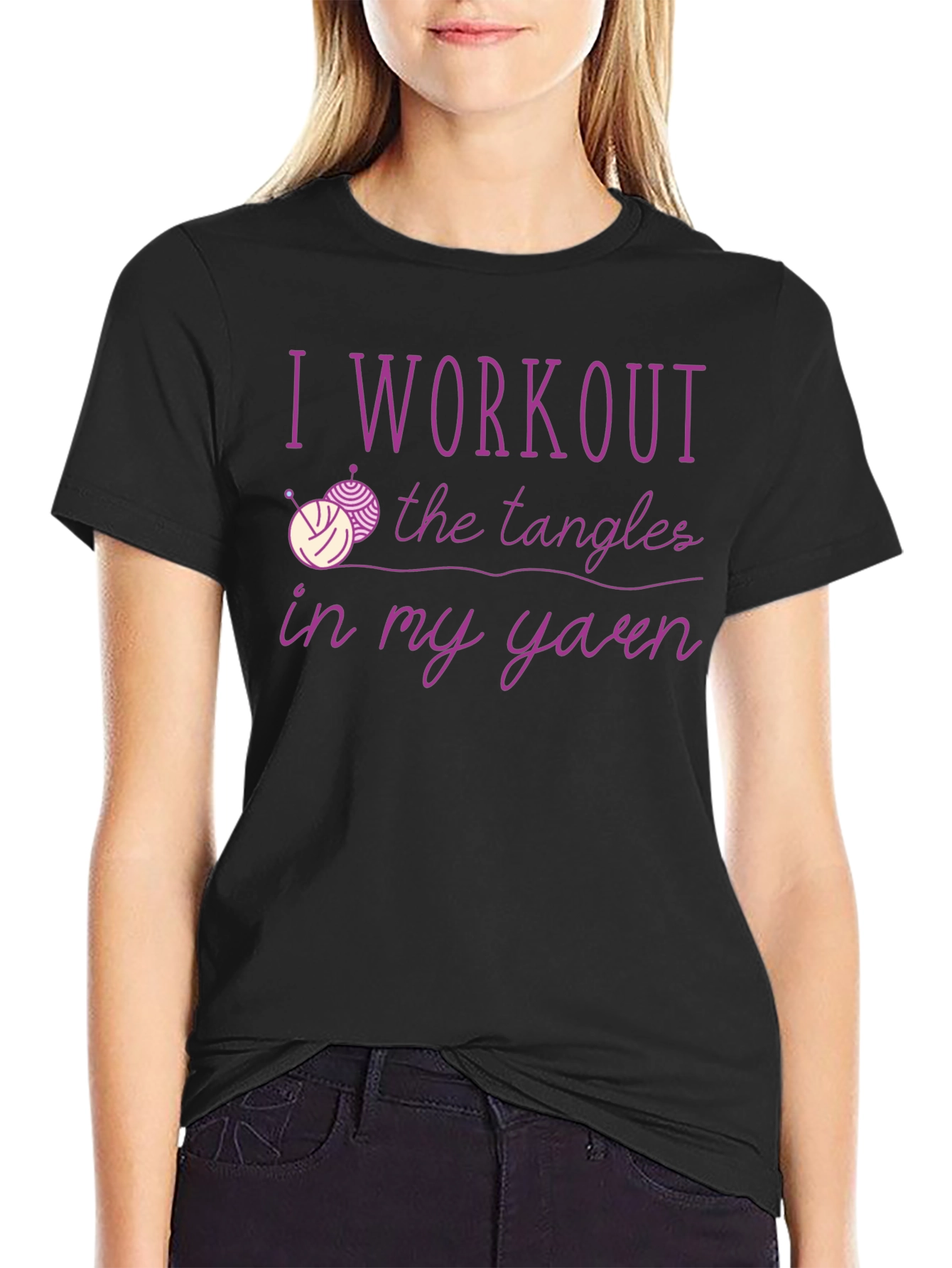 Yarn Workout T-Shirt Knitting Lover Tee