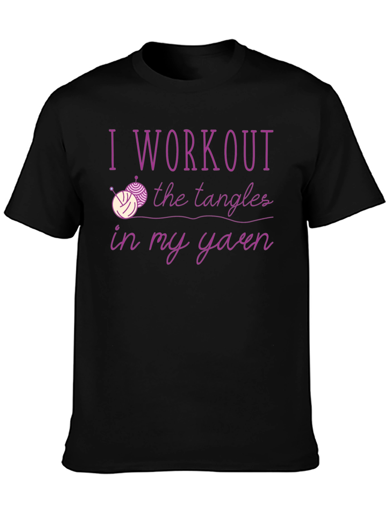 Yarn Workout T-Shirt Knitting Lover Tee