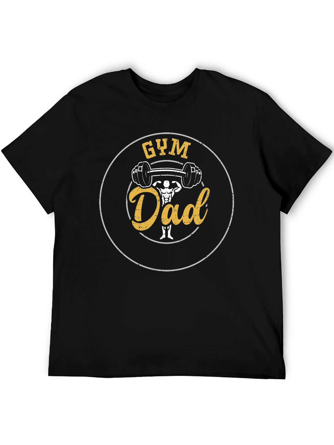Gym Dad Graphic Tee - Black Cotton T-Shirt