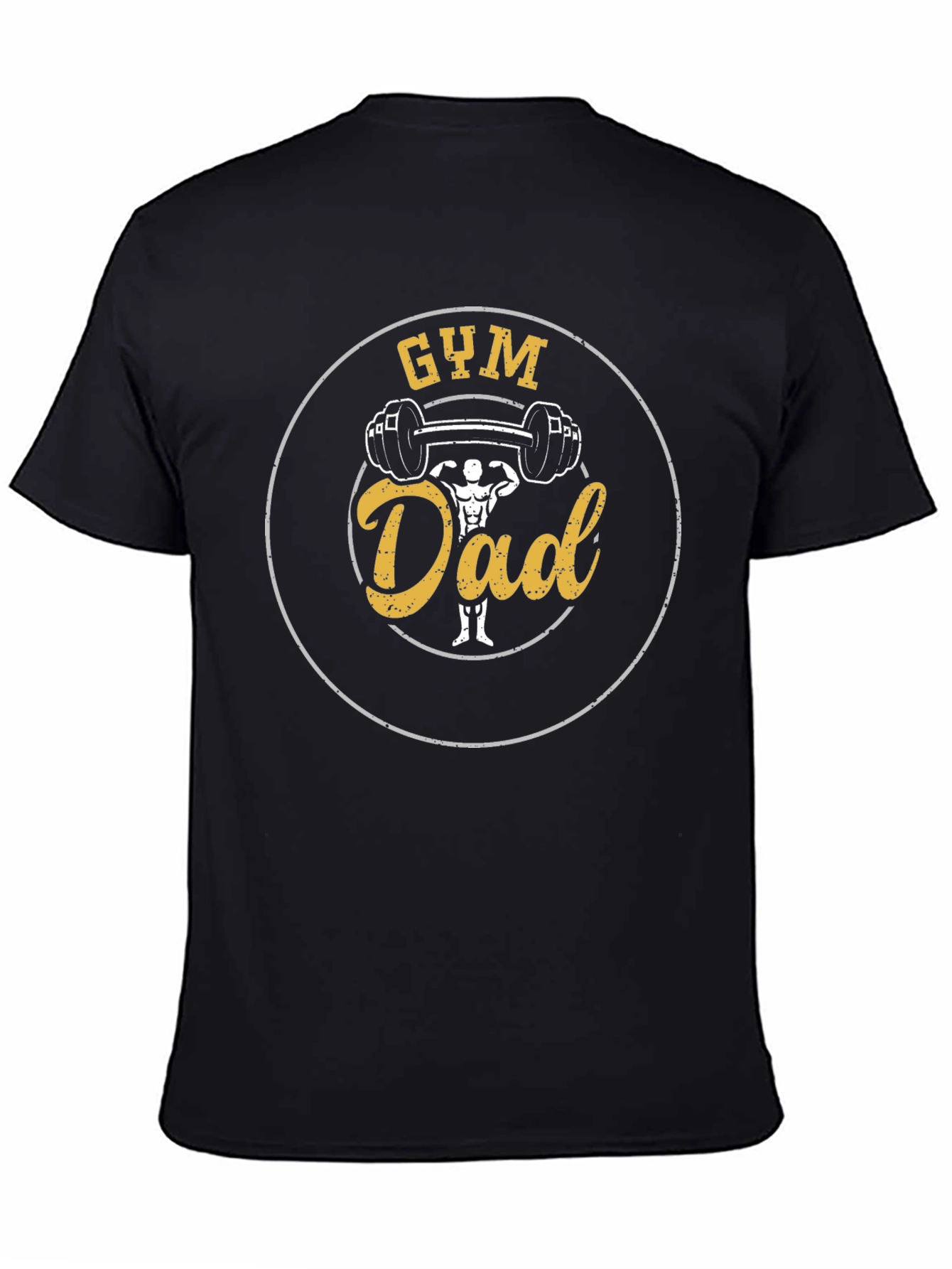 Gym Dad Graphic Tee - Black Cotton T-Shirt