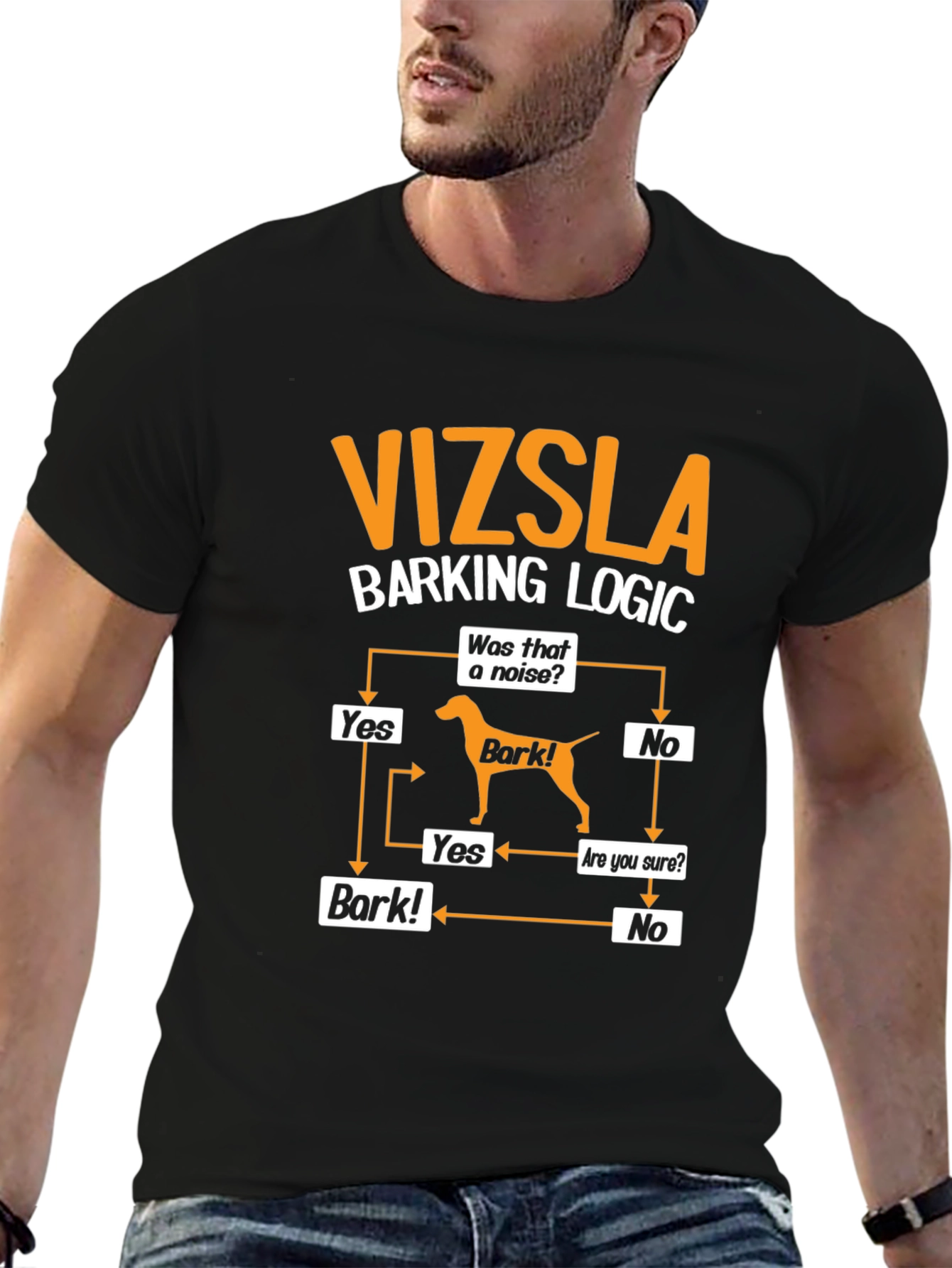 Vizsla Barking Logic T-Shirt - Dog Lover Tee