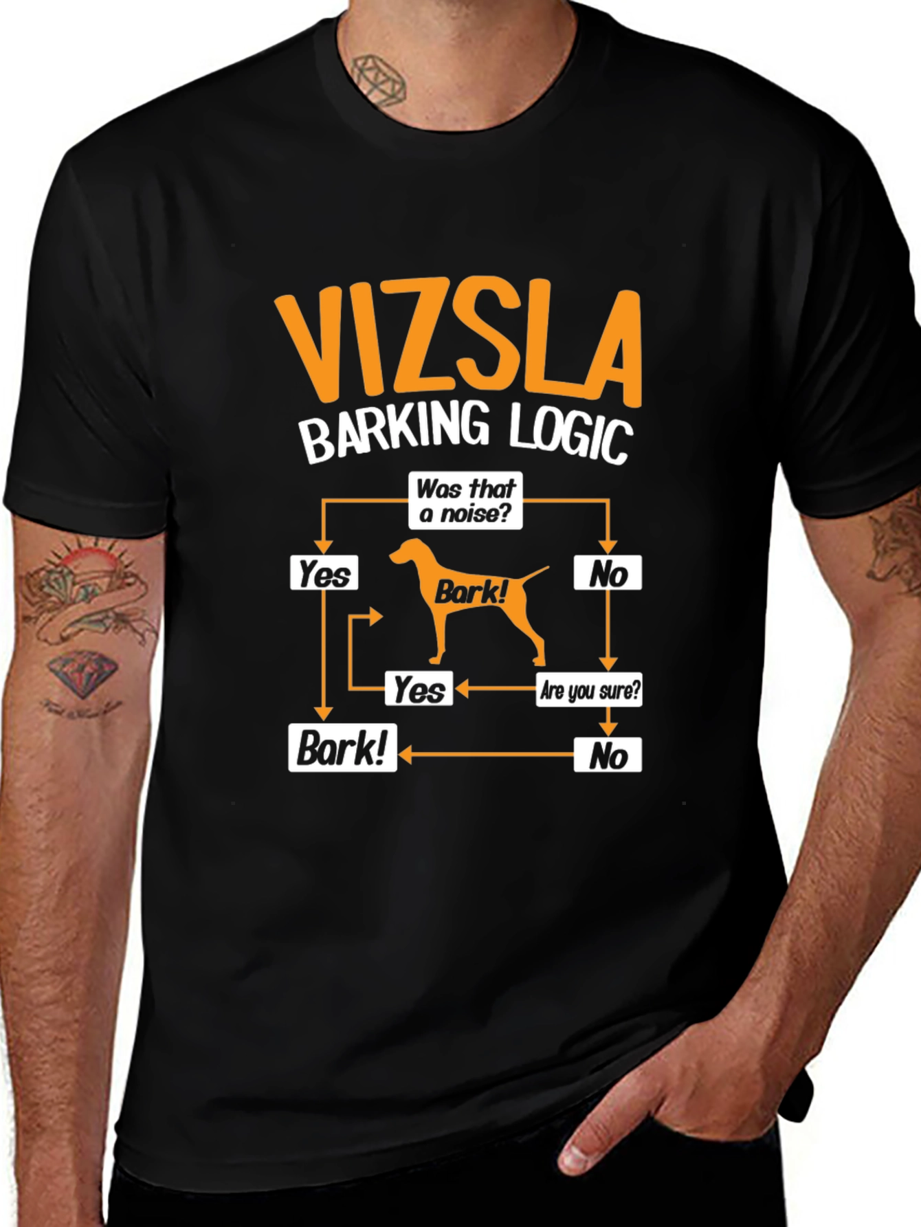 Vizsla Barking Logic T-Shirt - Dog Lover Tee