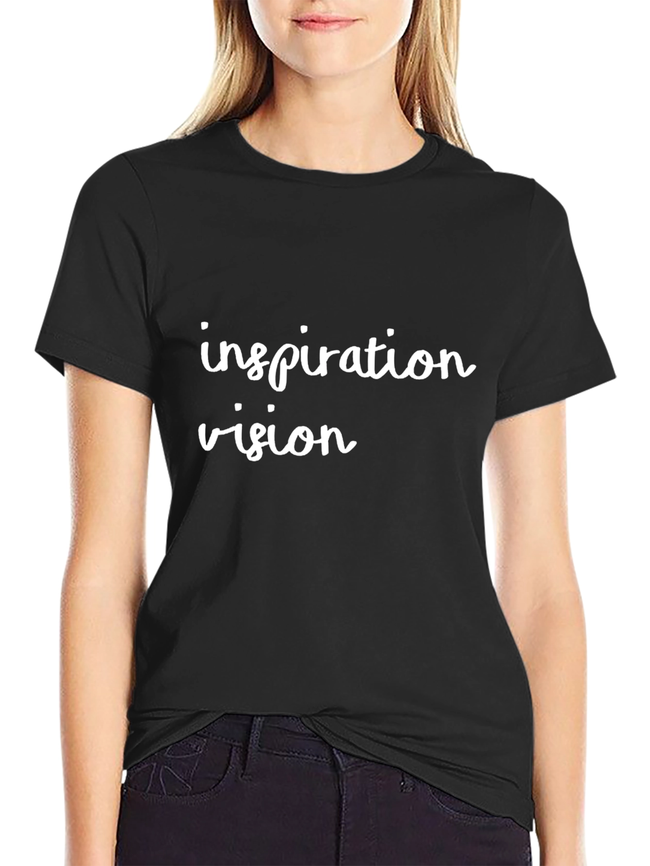 Inspiration Vision Black Tee - Stylish & Motivational