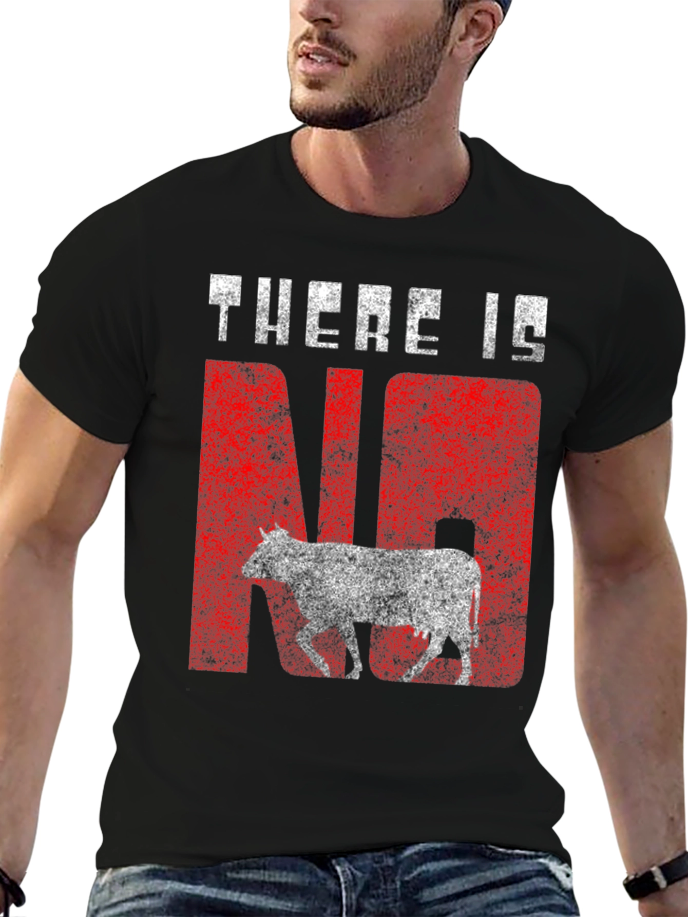 No Cow T-Shirt Vegan Vegetarian Animal Rights Tee