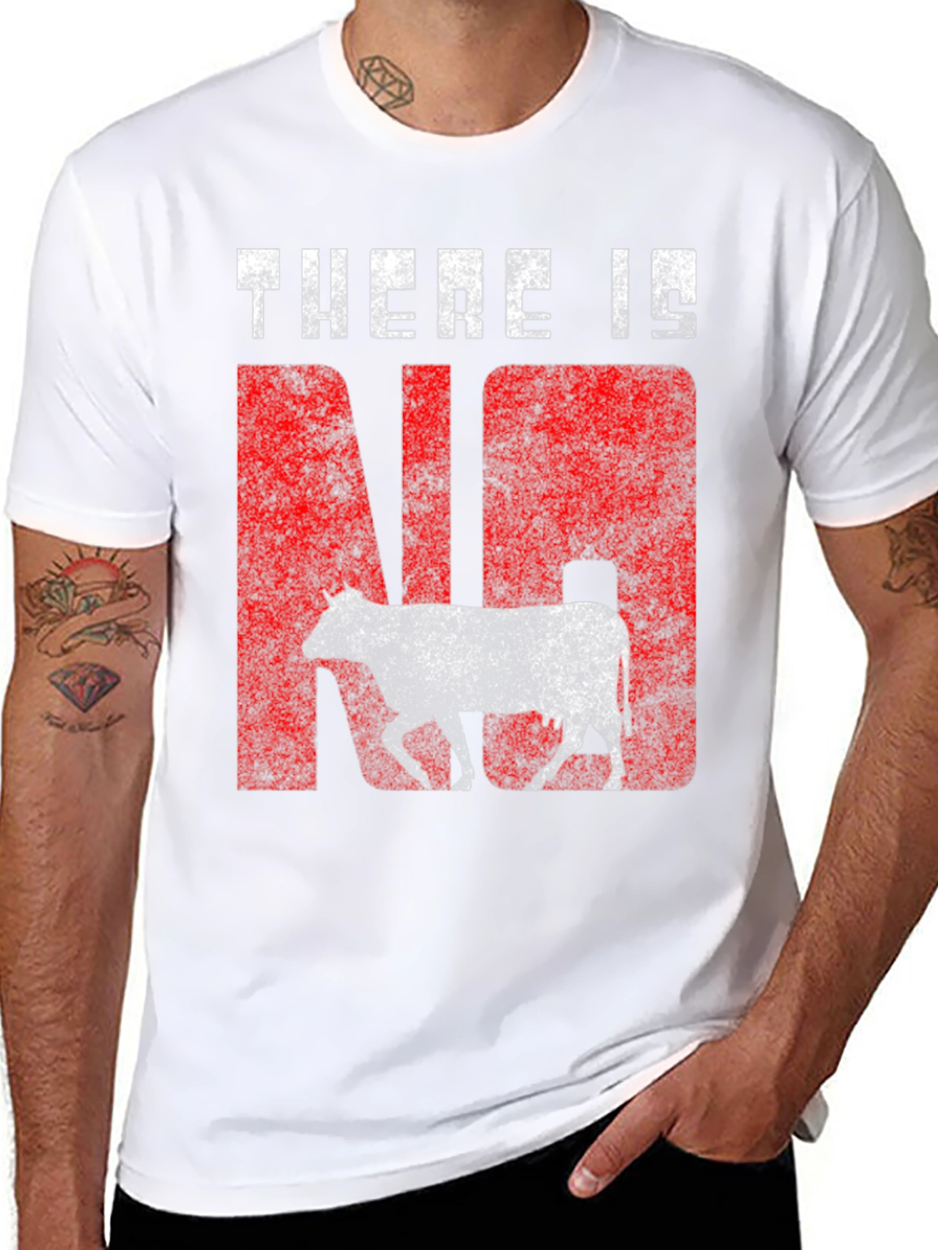 No Cow T-Shirt Vegan Vegetarian Animal Rights Tee