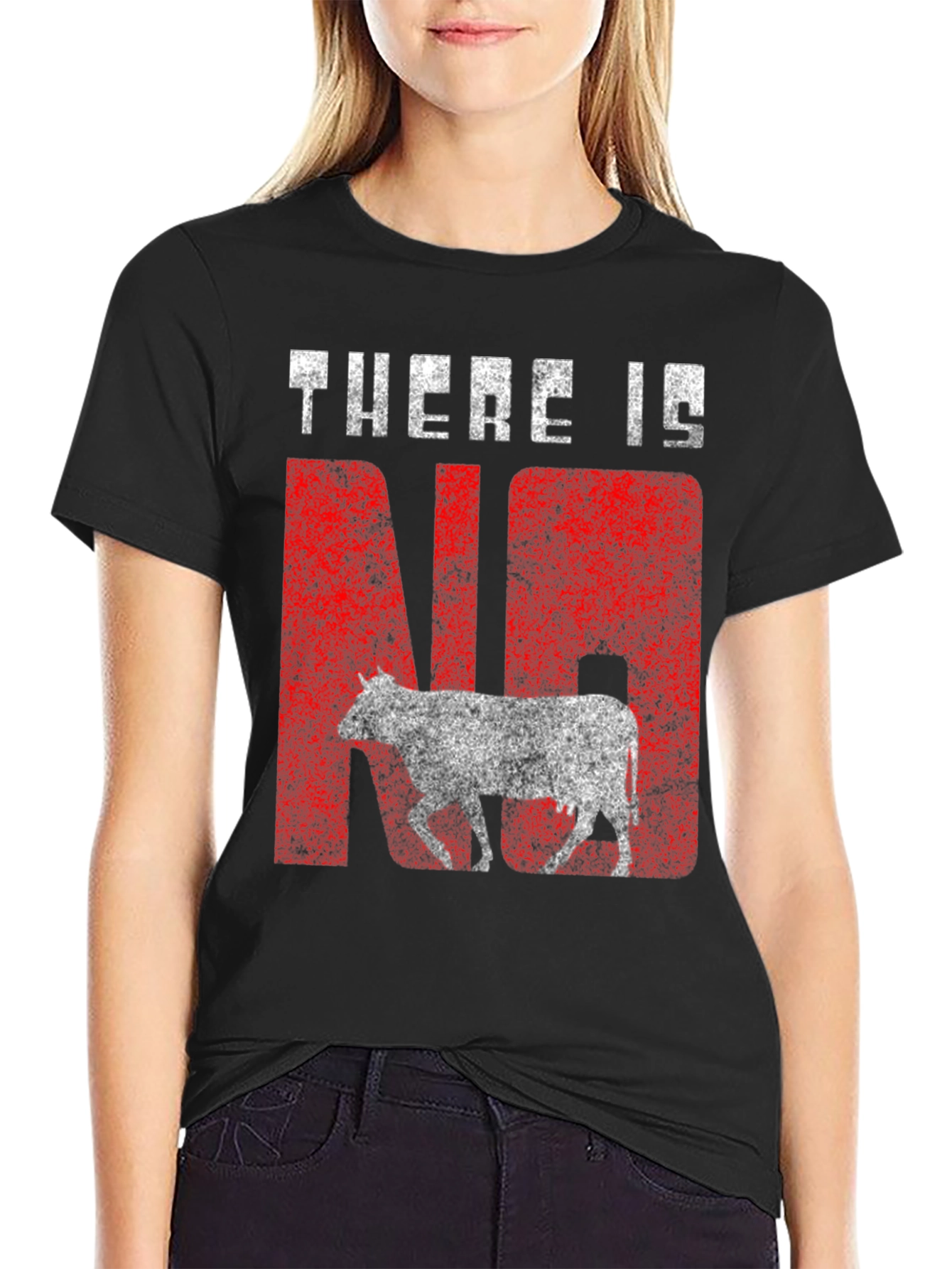 No Cow T-Shirt Vegan Vegetarian Animal Rights Tee