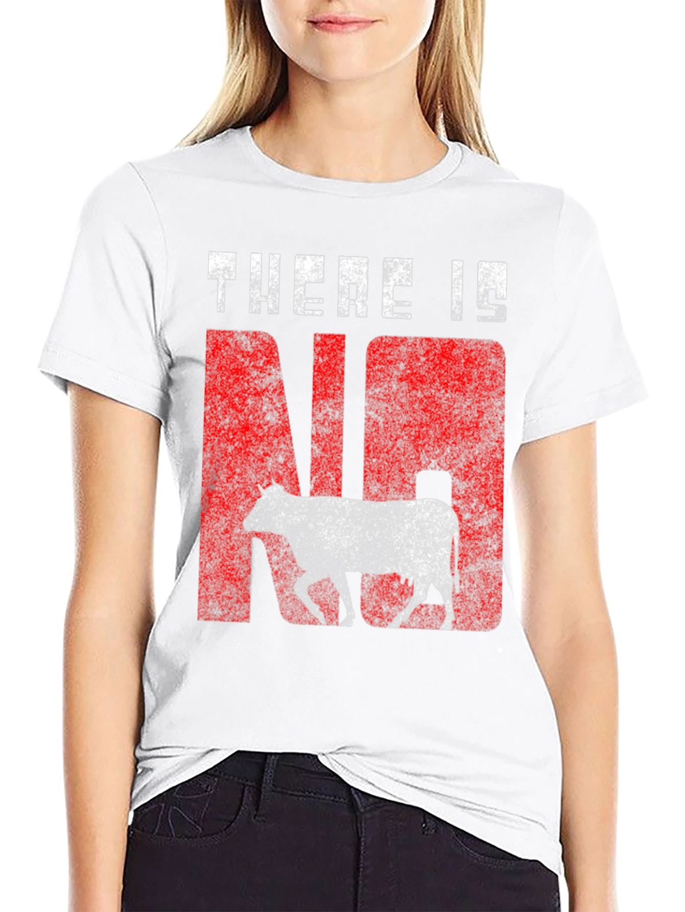 No Cow T-Shirt Vegan Vegetarian Animal Rights Tee