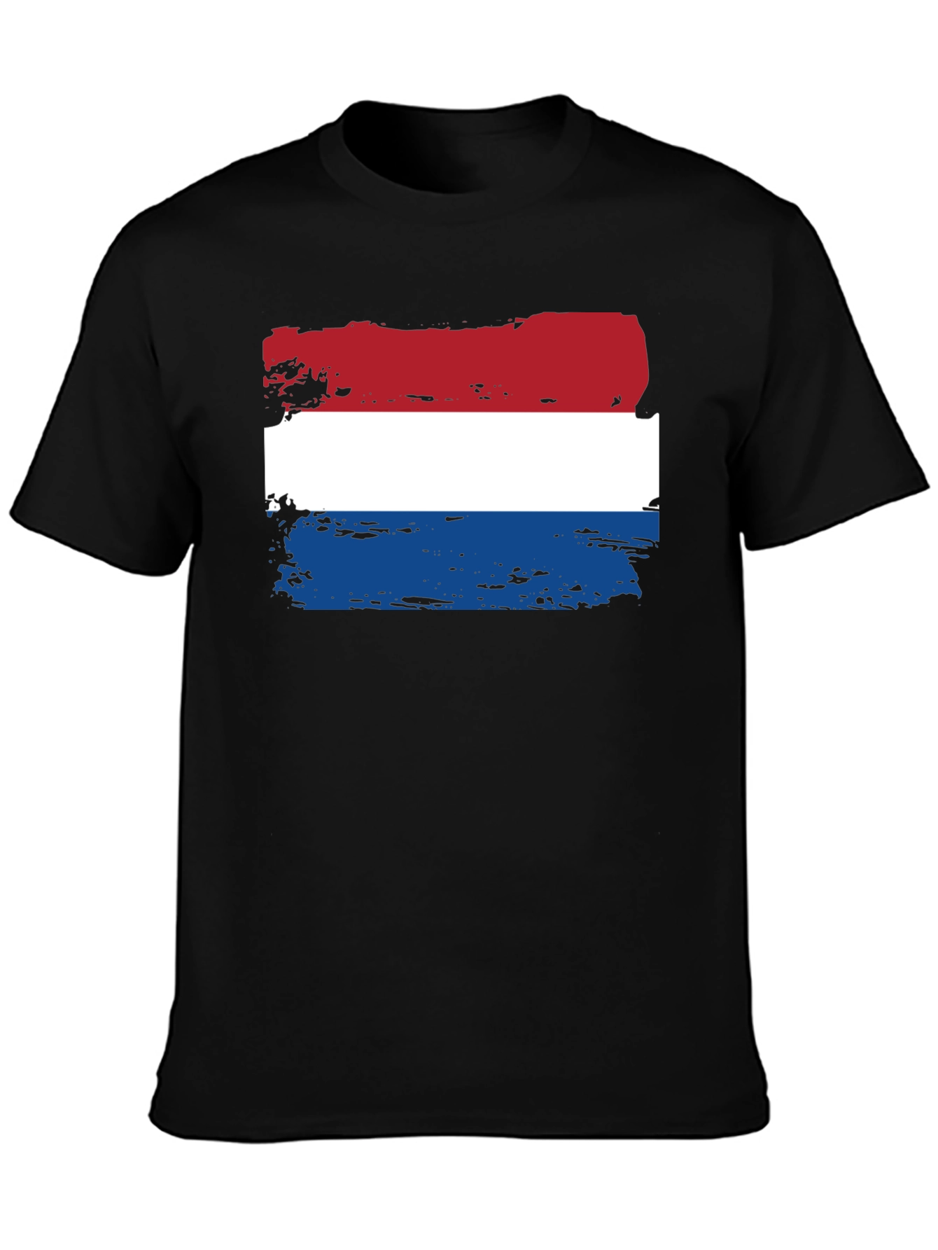 Dutch Flag T-Shirt - Distressed Style