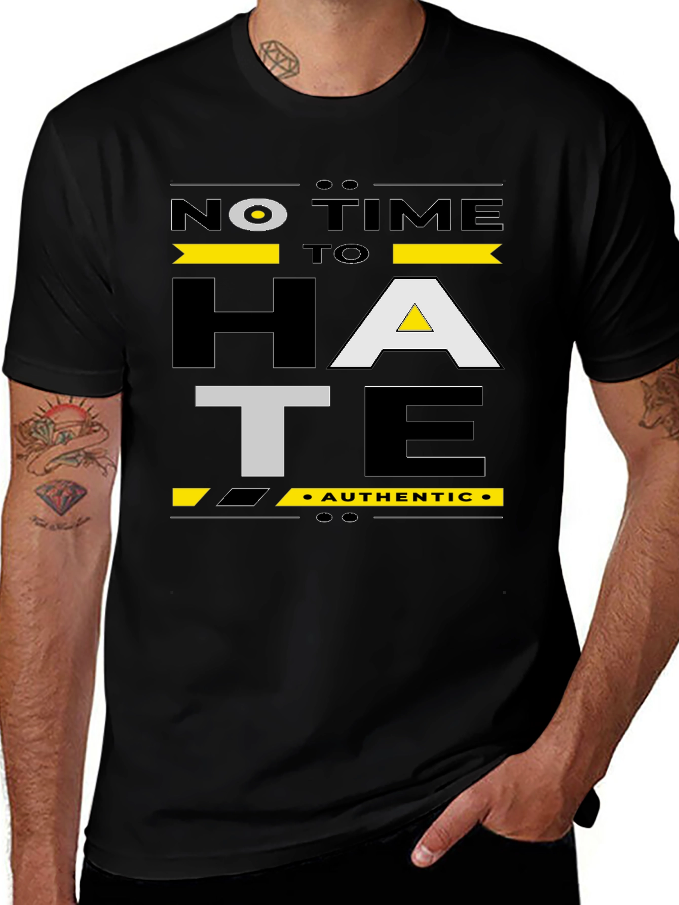 No Time To Hate Graphic Tee - Black