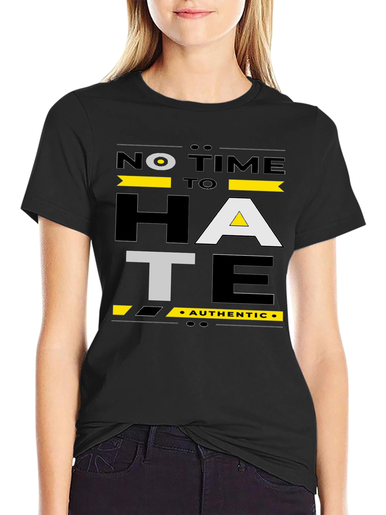 No Time To Hate Graphic Tee - Black