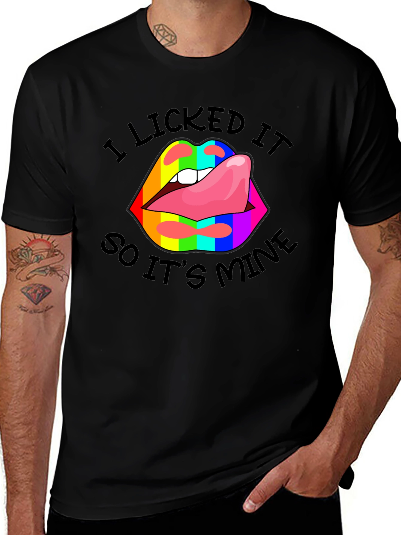 I Licked It Lips Graphic Tee