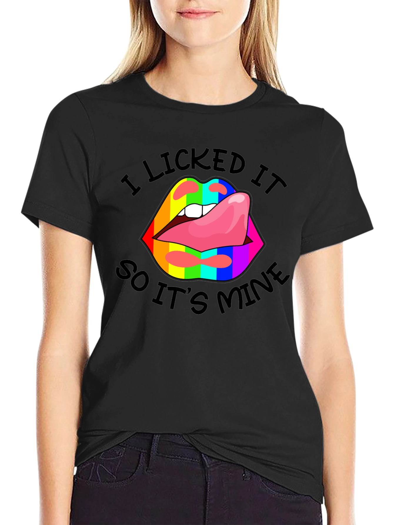 I Licked It Lips Graphic Tee