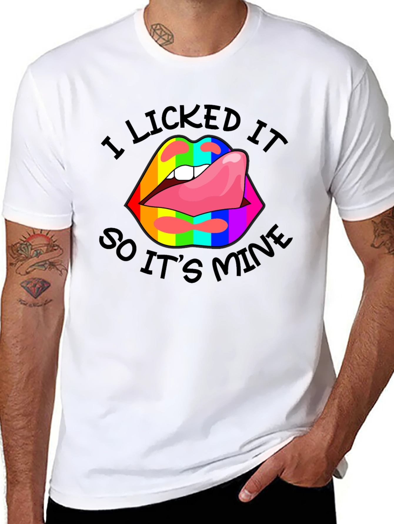 I Licked It Lips Graphic Tee