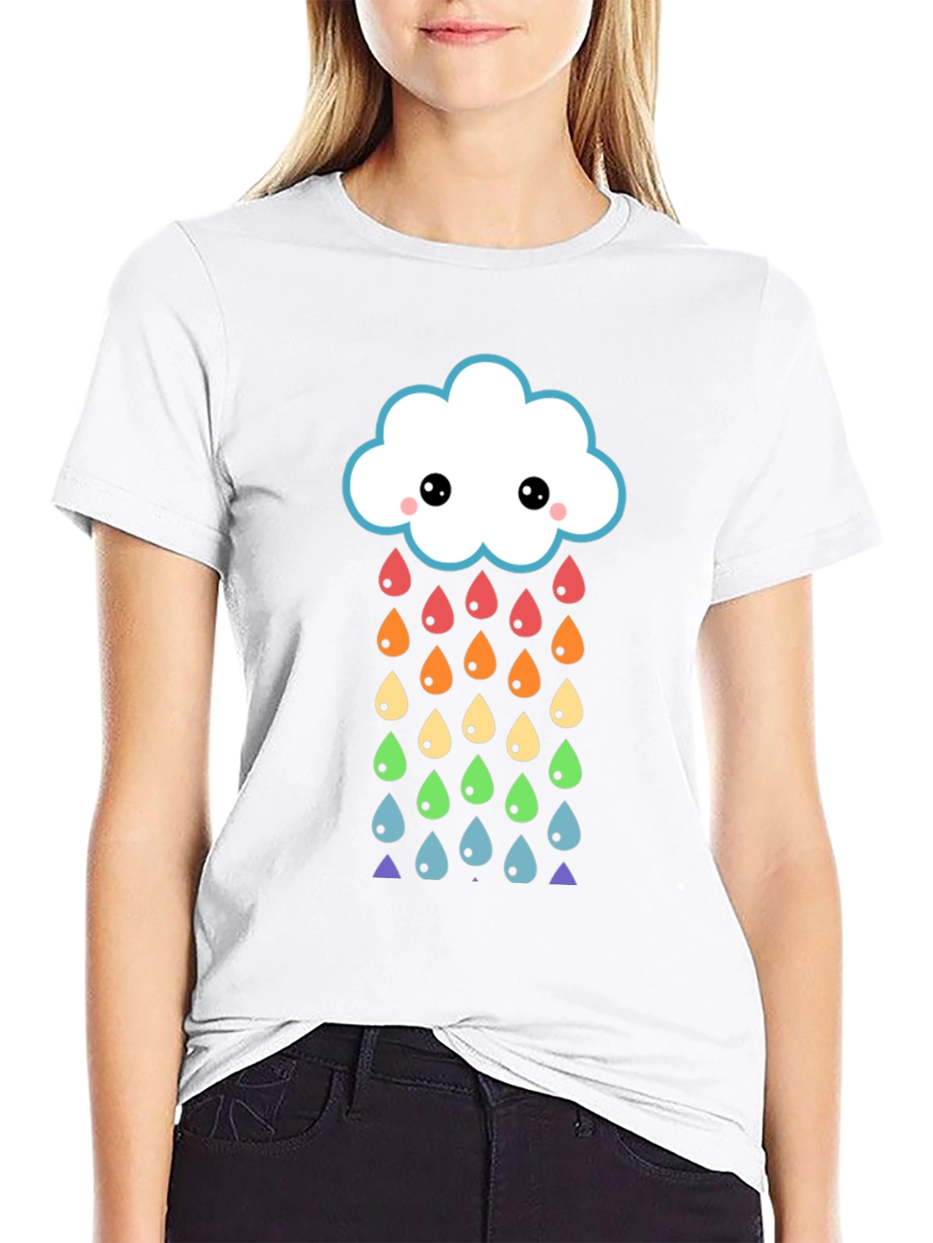 Rainbow Rain Cloud Graphic Tee