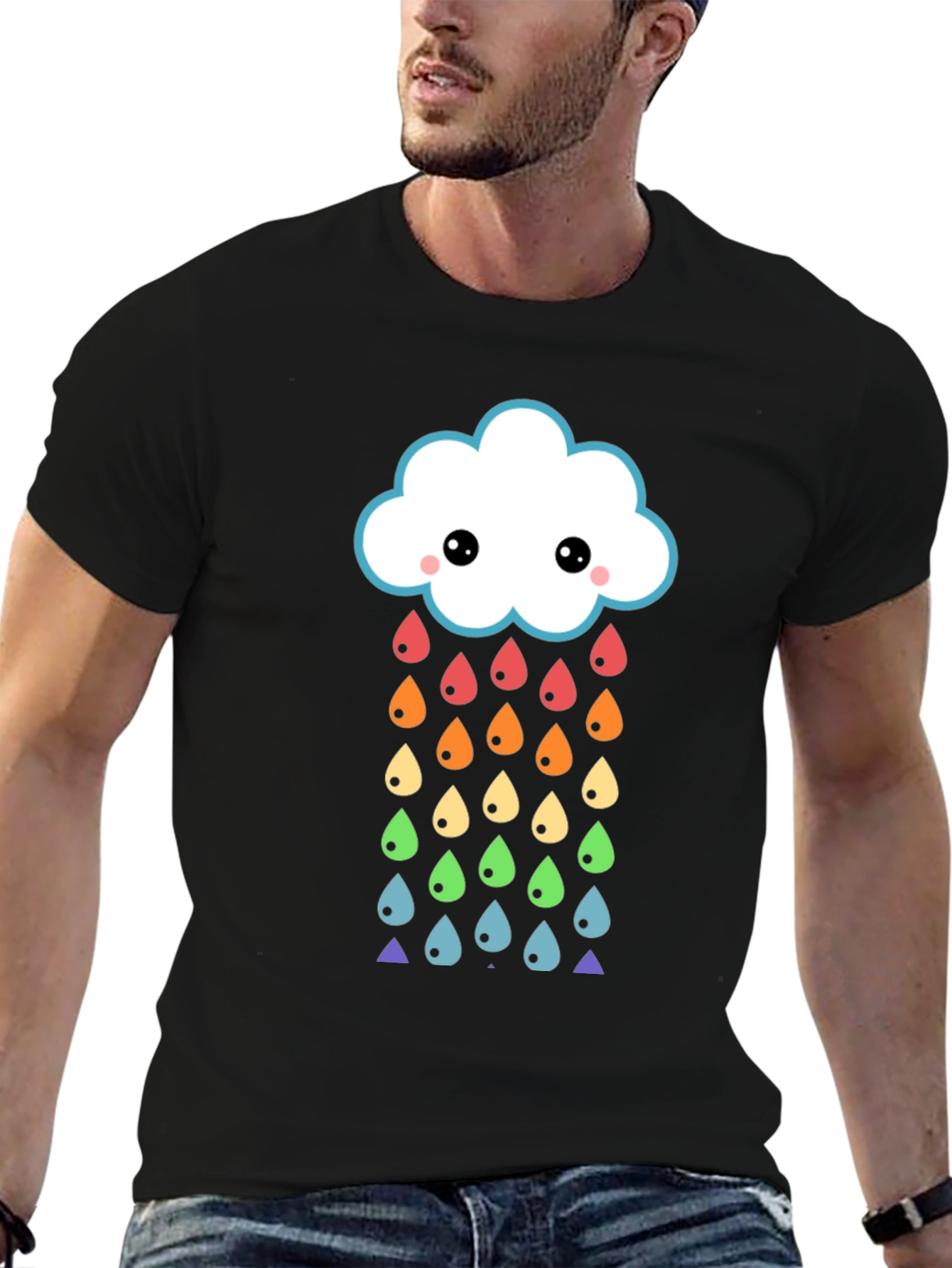 Rainbow Rain Cloud Graphic Tee