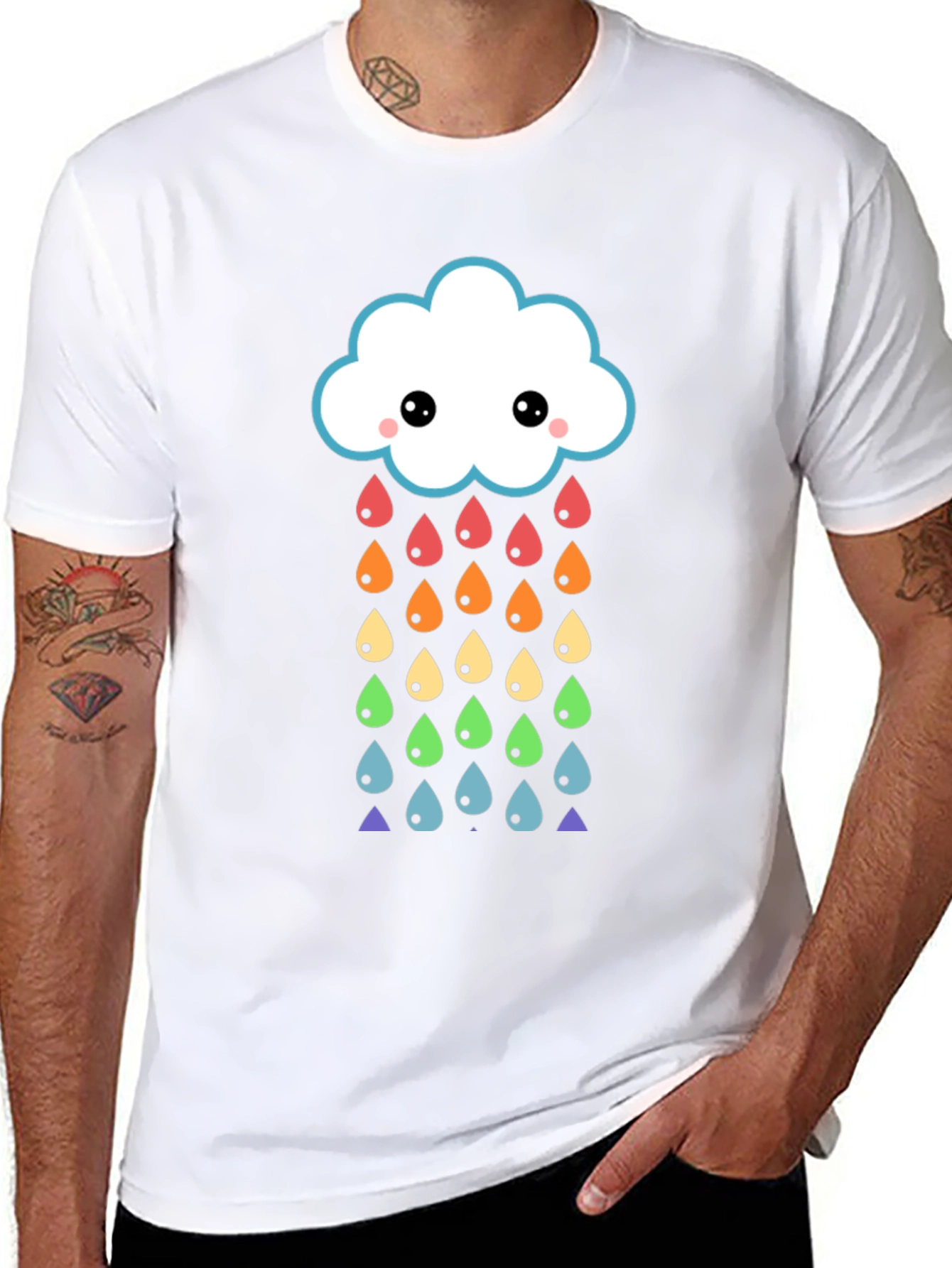 Rainbow Rain Cloud Graphic Tee