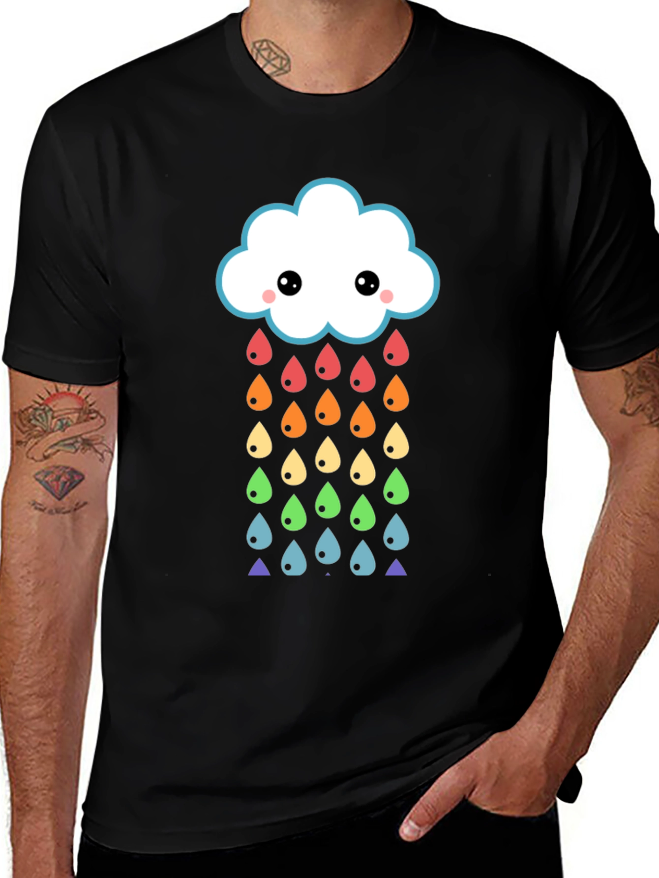 Rainbow Rain Cloud Graphic Tee