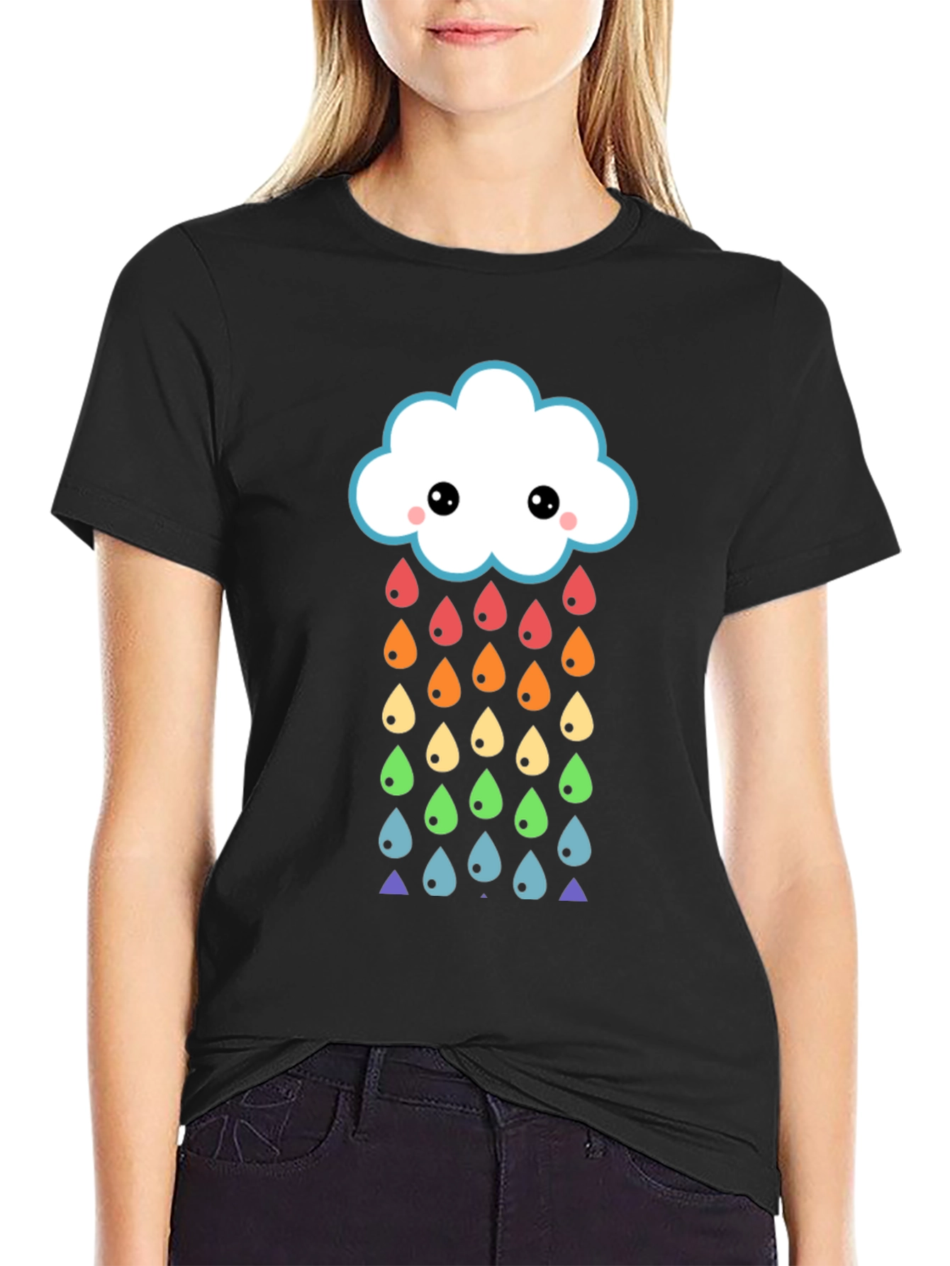 Rainbow Rain Cloud Graphic Tee