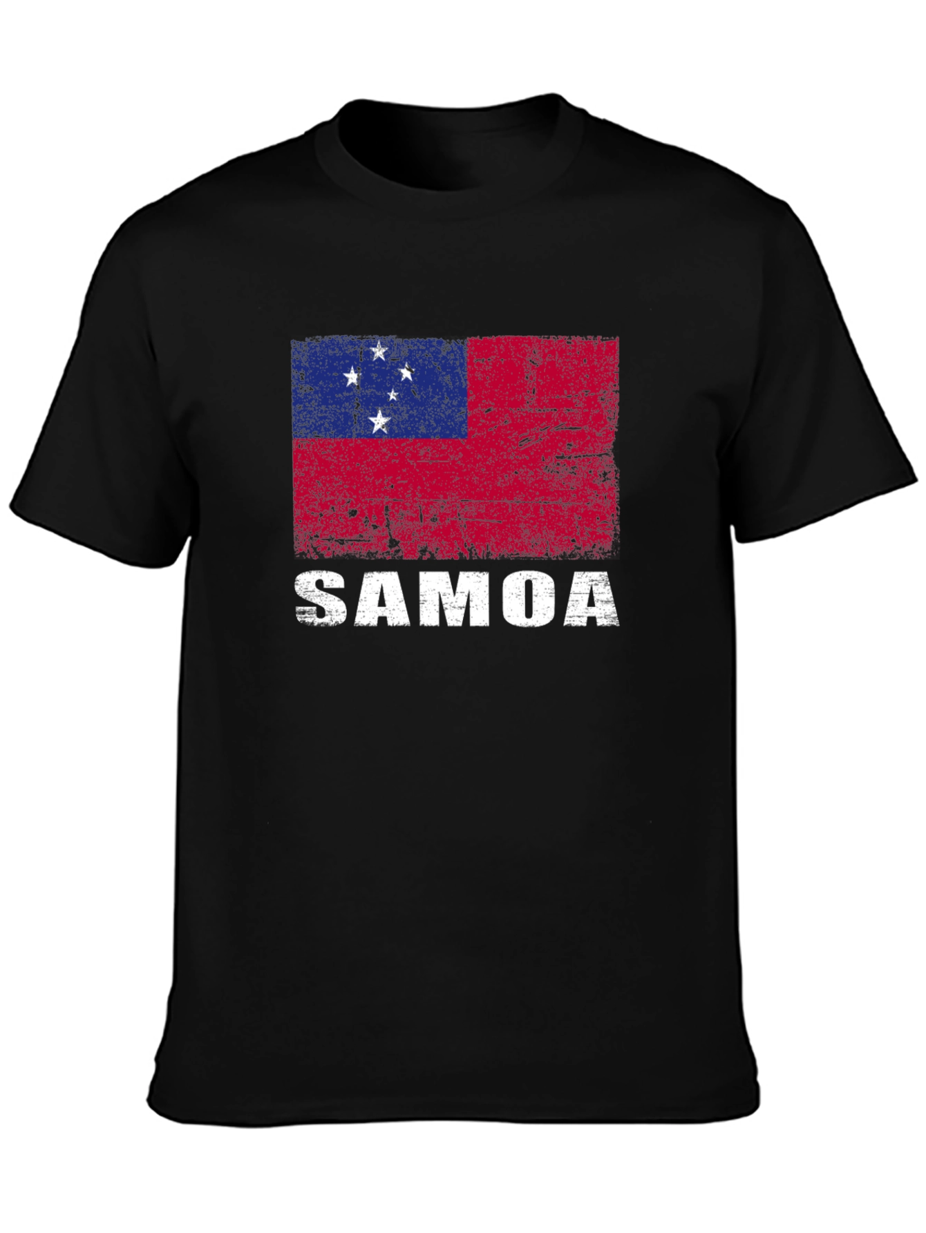 Samoa Flag T-Shirt - Distressed Design