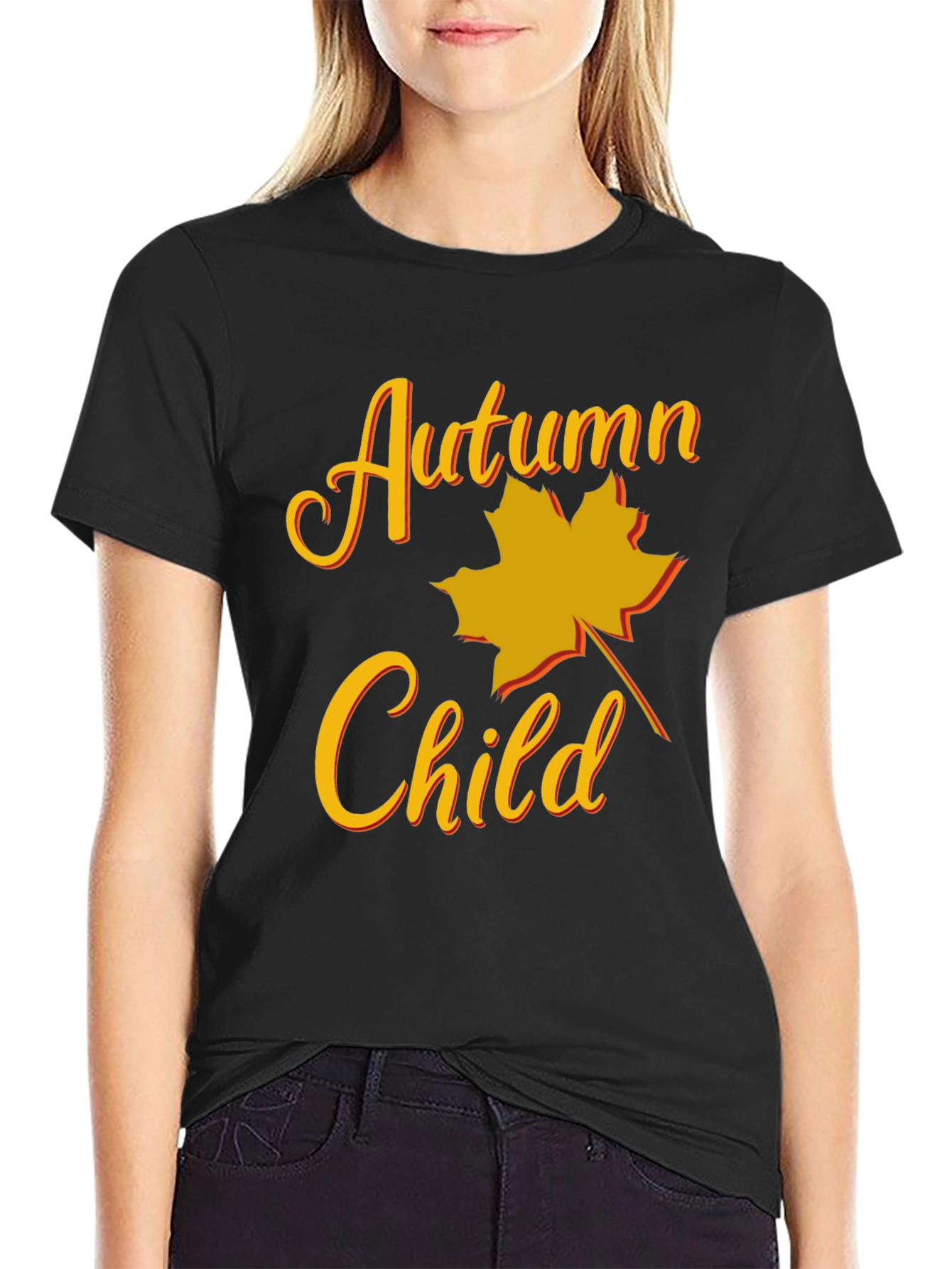 Autumn Child Graphic Tee - Fall Season T-Shirt