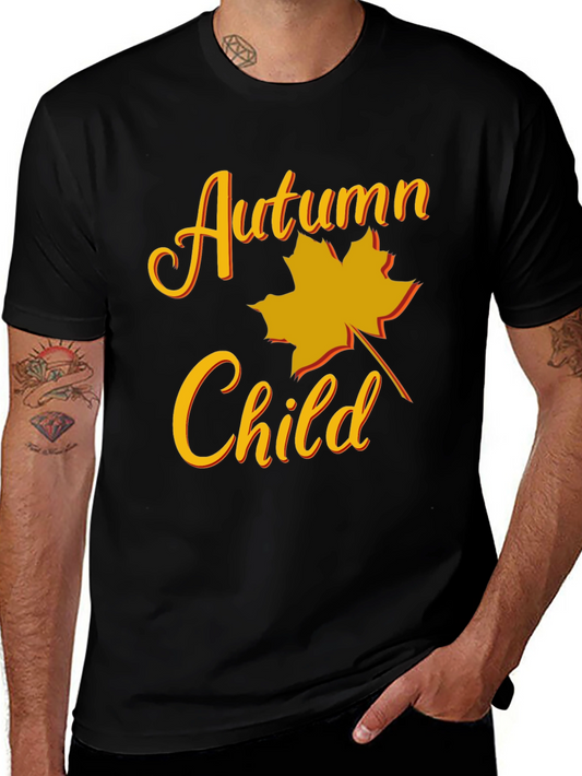 Autumn Child Graphic Tee - Fall Season T-Shirt