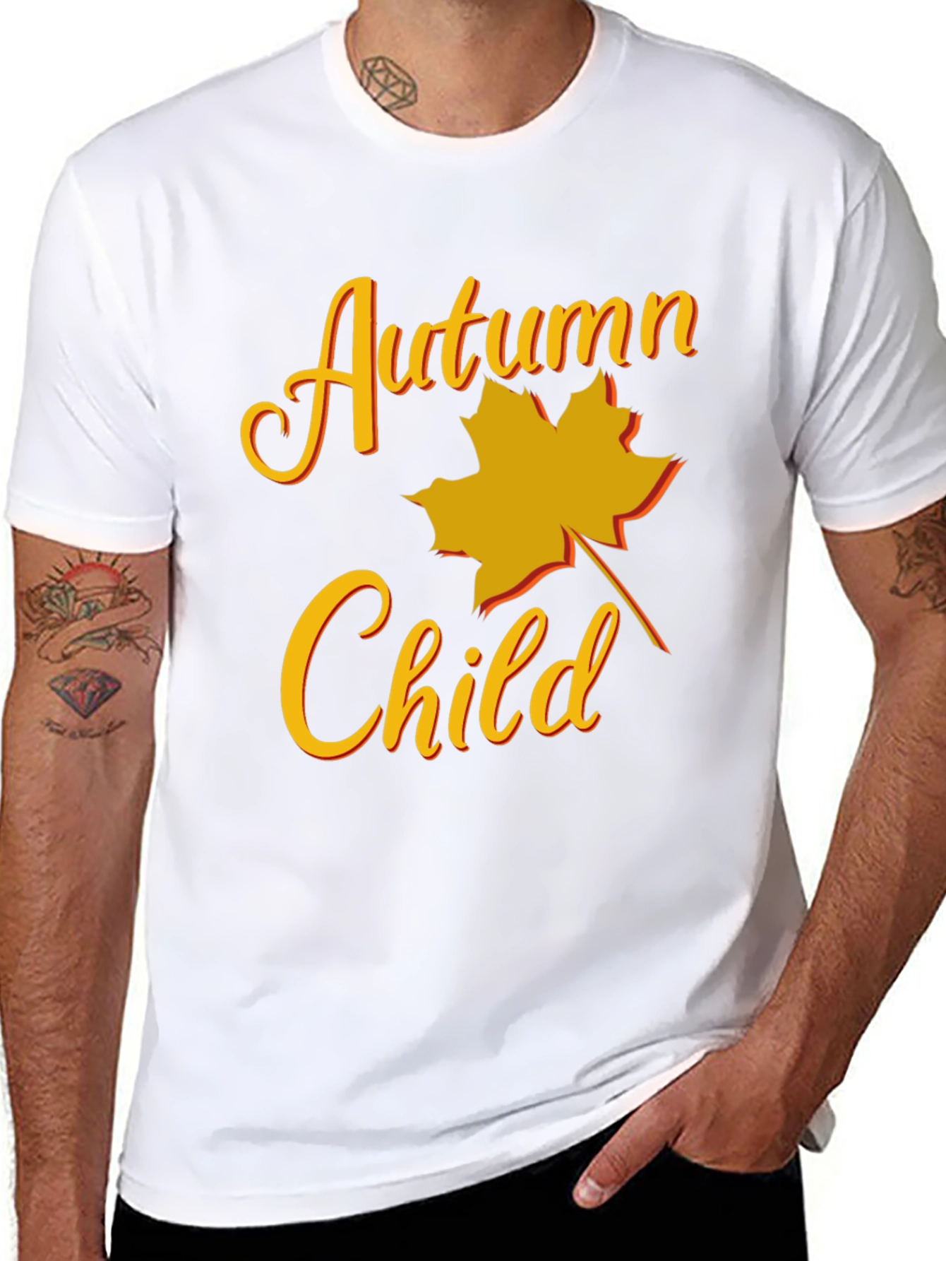 Autumn Child Graphic Tee - Fall Season T-Shirt