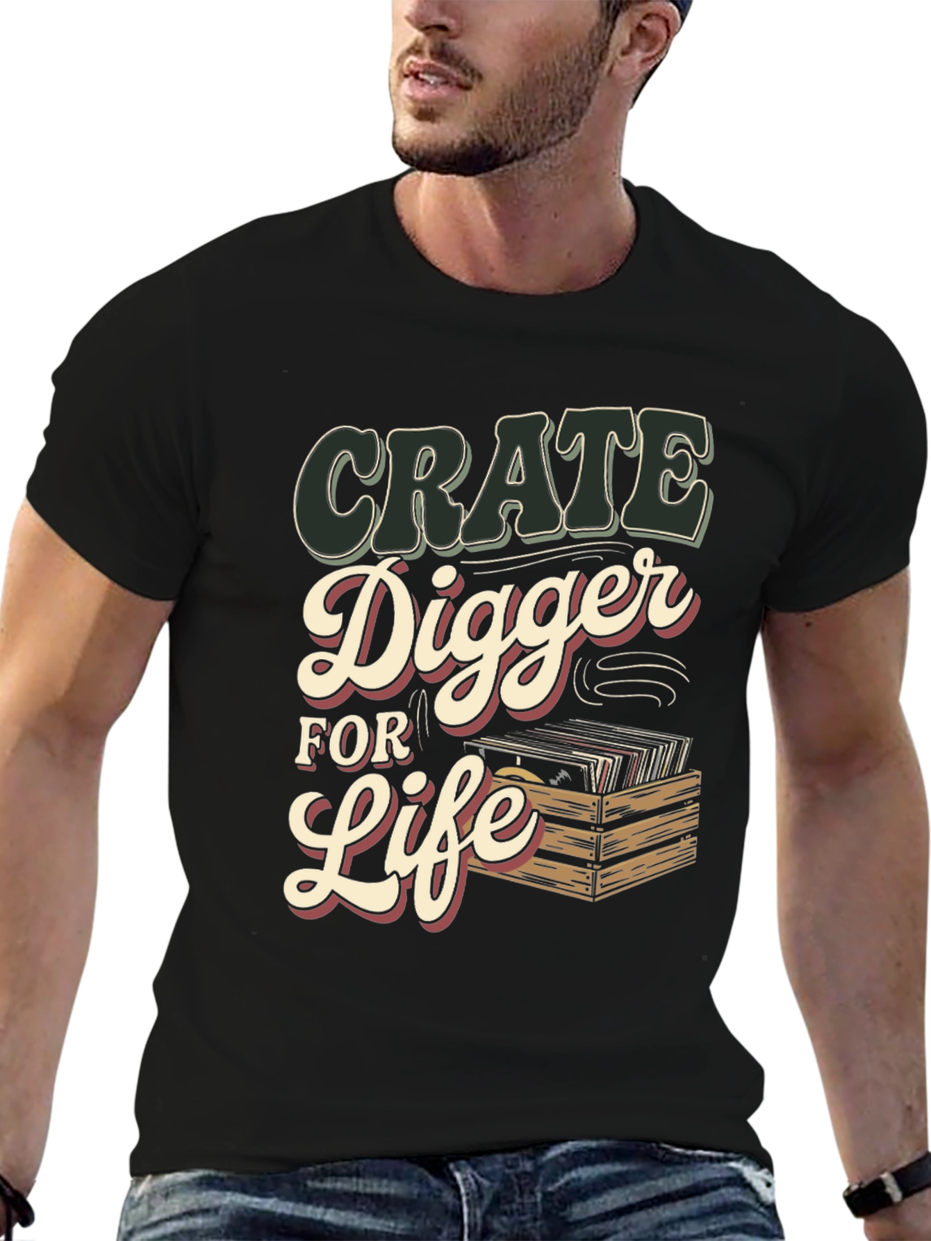Crate Digger for Life T-Shirt