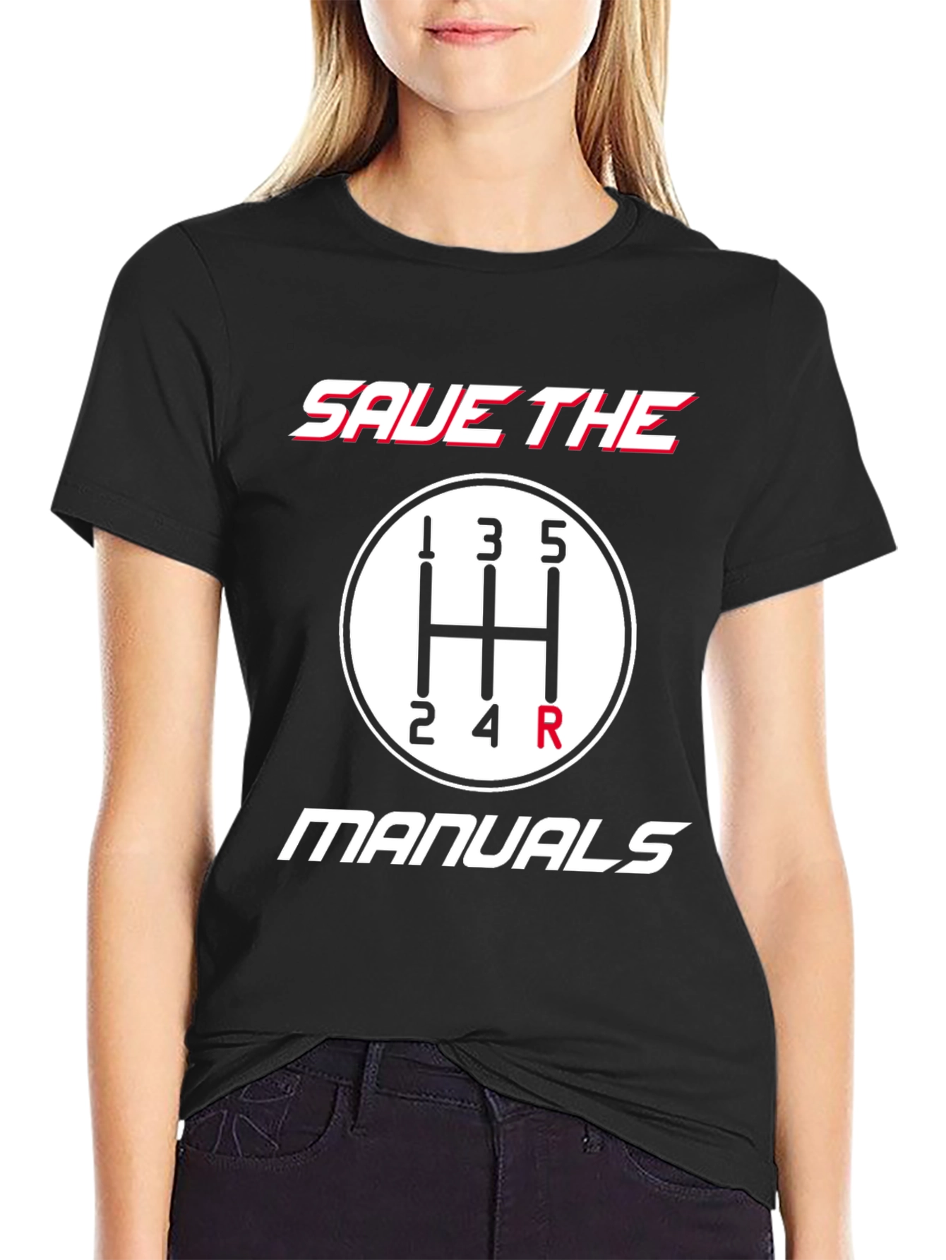 Save The Manuals Black Graphic T-Shirt