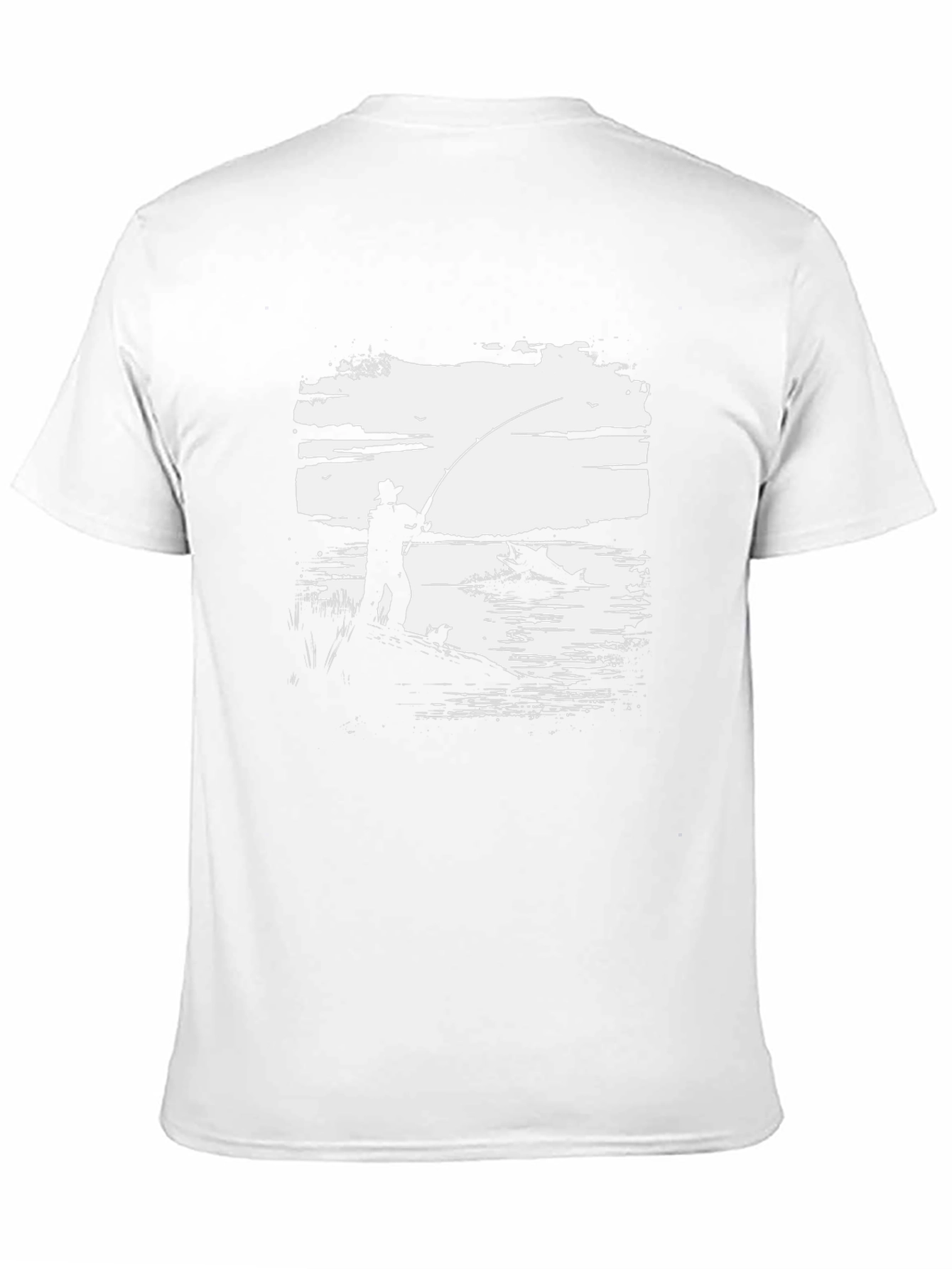Fishing Graphic Tee - Black Cotton Shirt