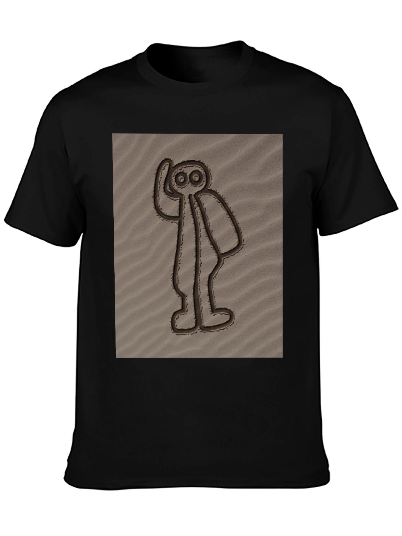 Nazca Lines Alien Black T-Shirt
