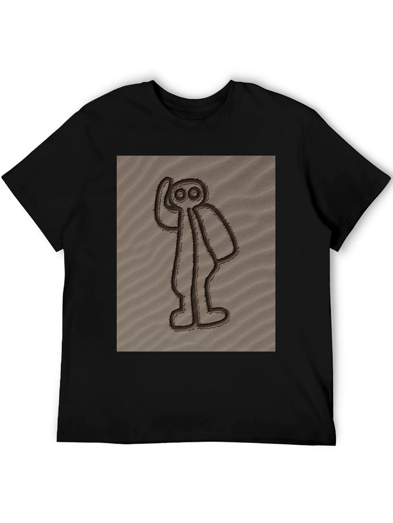 Nazca Lines Alien Black T-Shirt