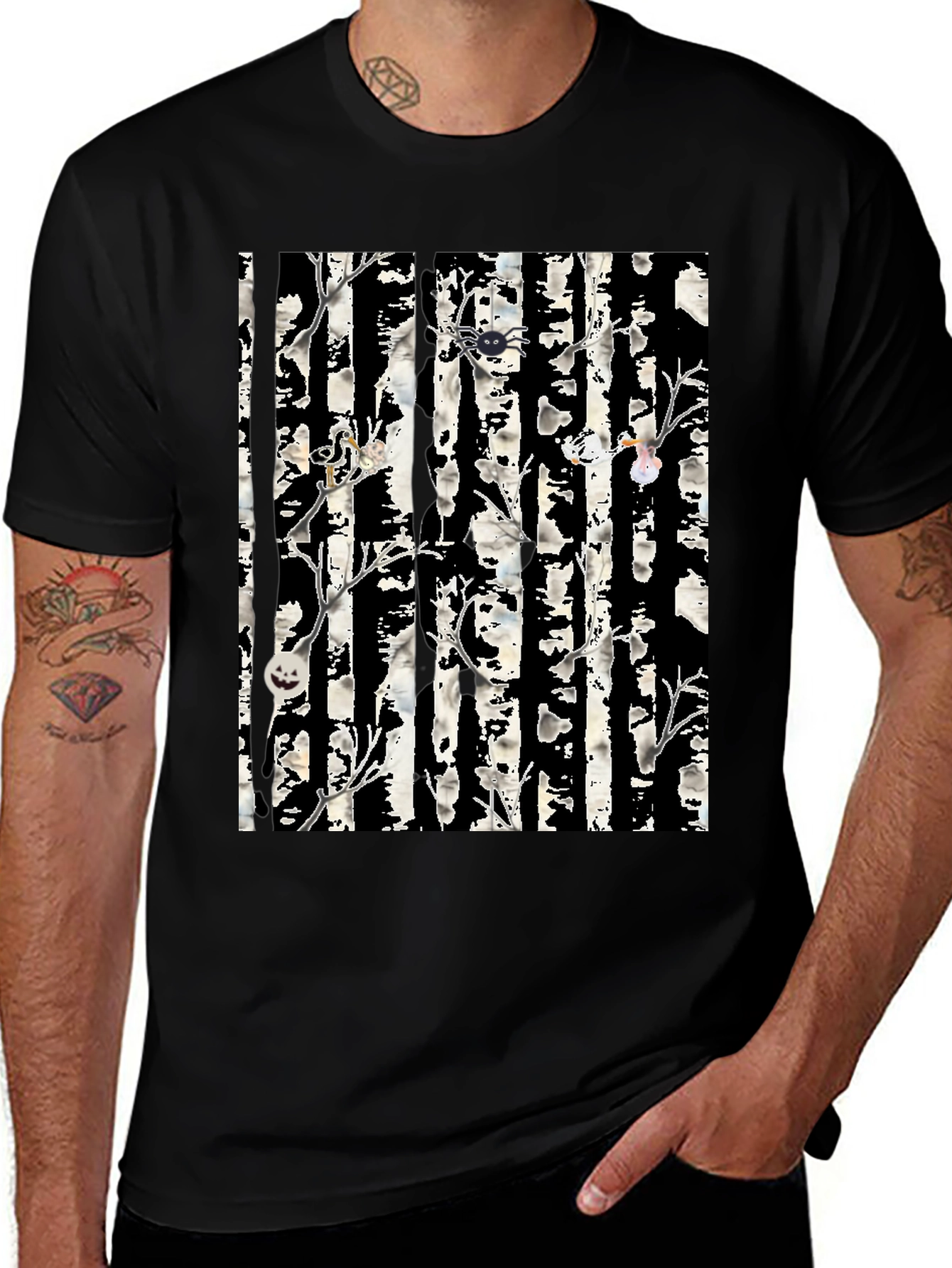 Halloween Tree Black T-Shirt