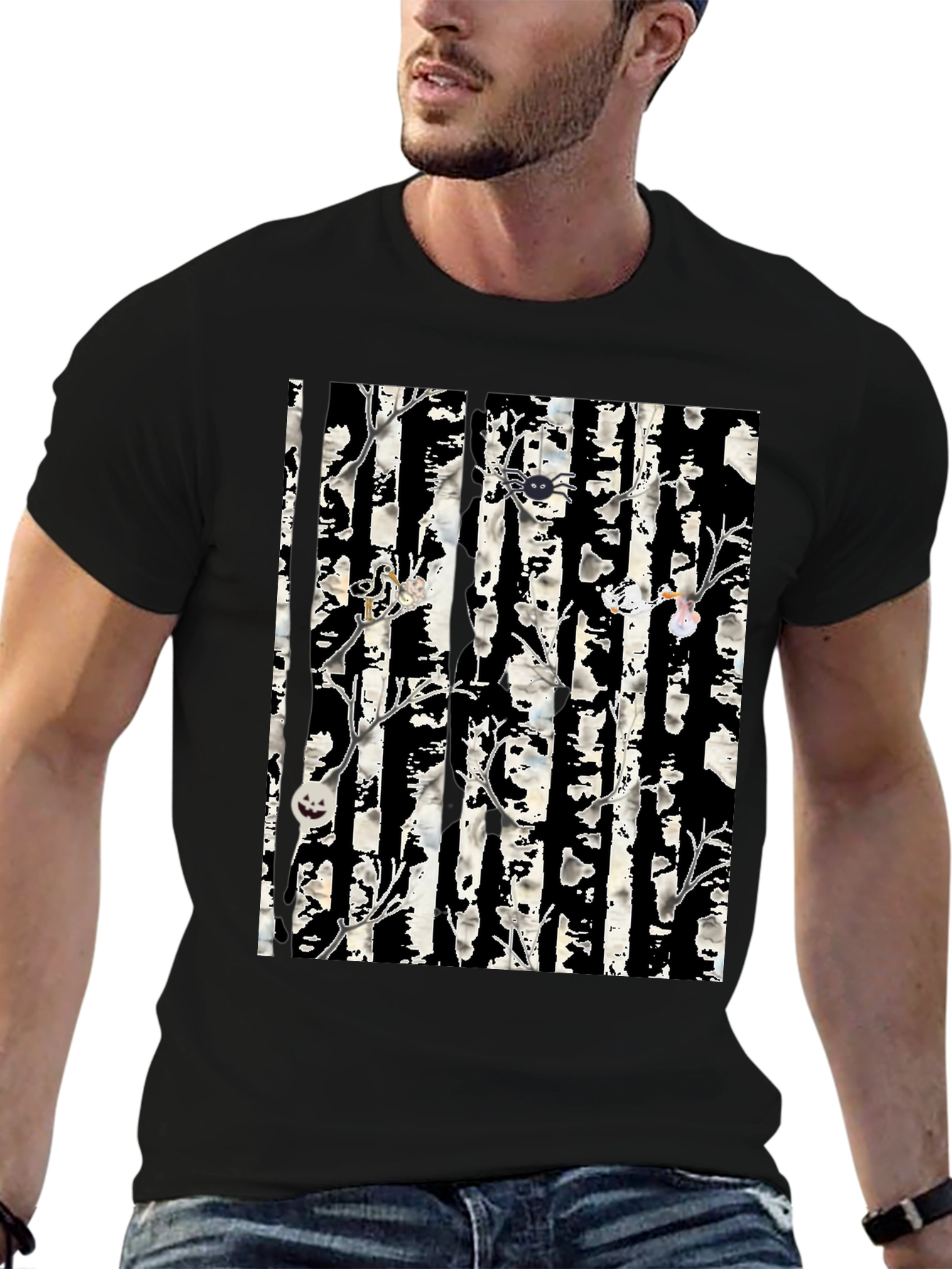 Halloween Tree Black T-Shirt