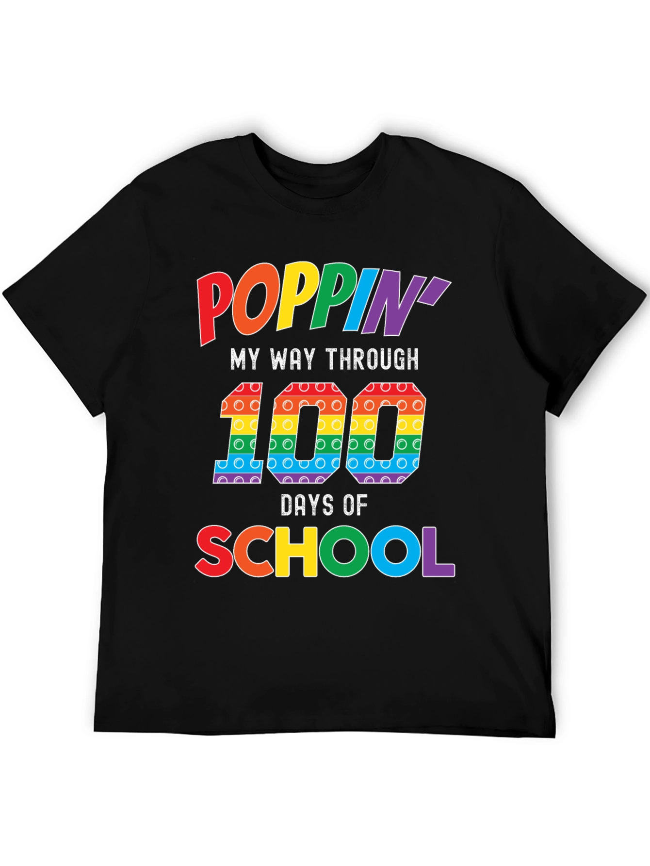 Poppin 100 Days of School Rainbow T-Shirt