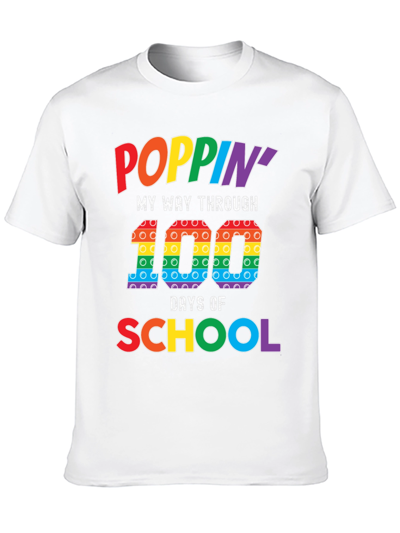 Poppin 100 Days of School Rainbow T-Shirt