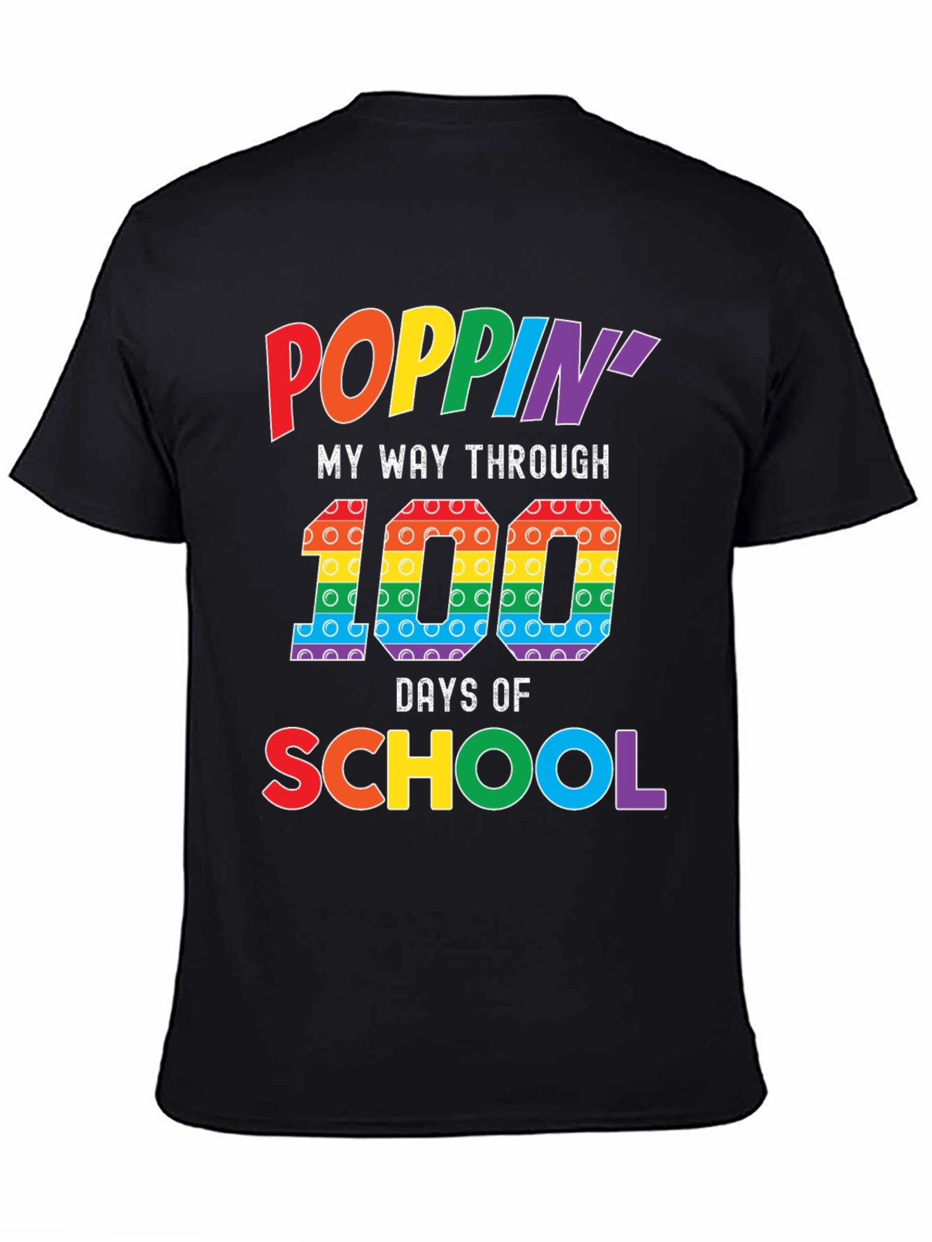 Poppin 100 Days of School Rainbow T-Shirt
