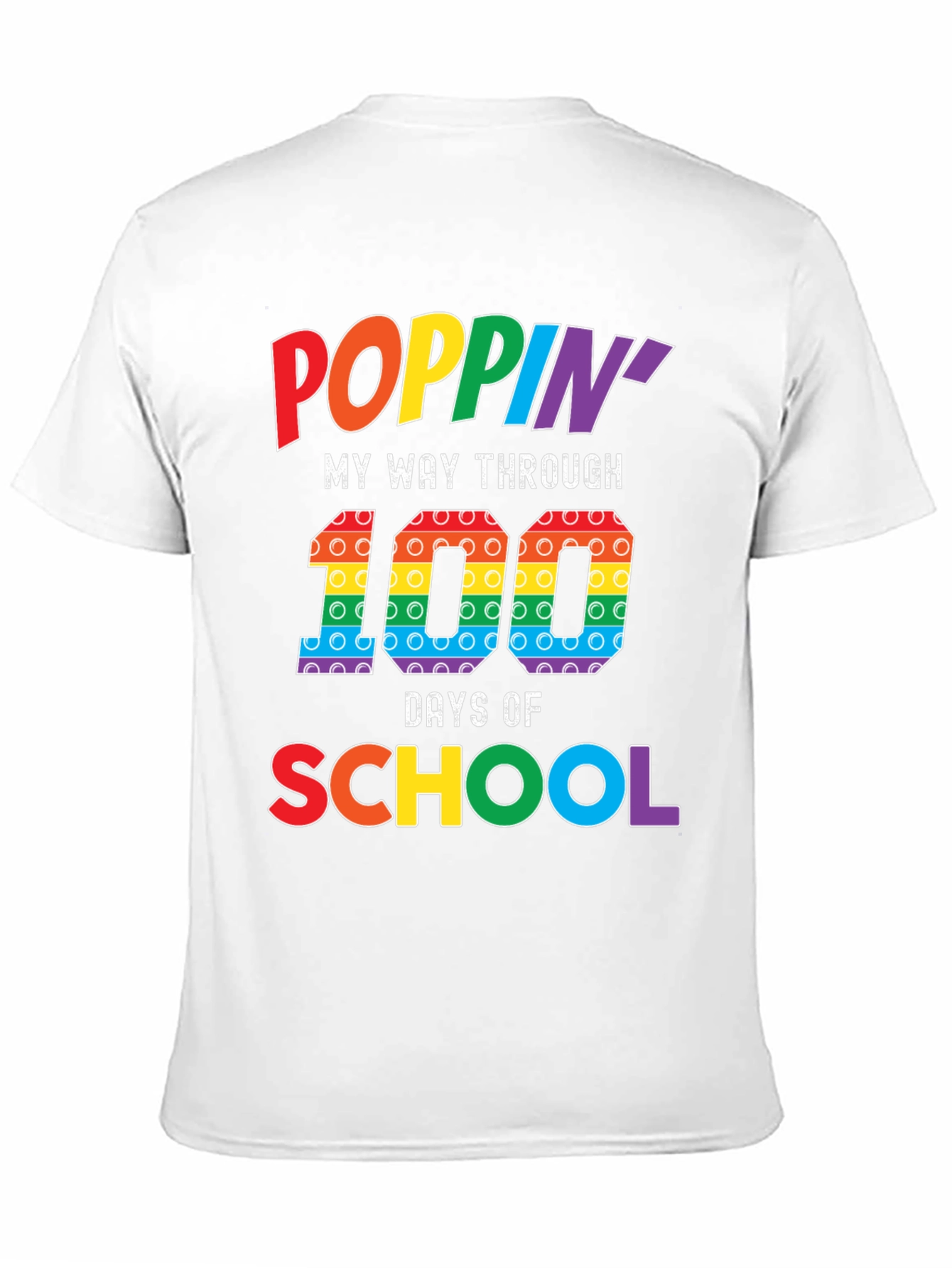 Poppin 100 Days of School Rainbow T-Shirt