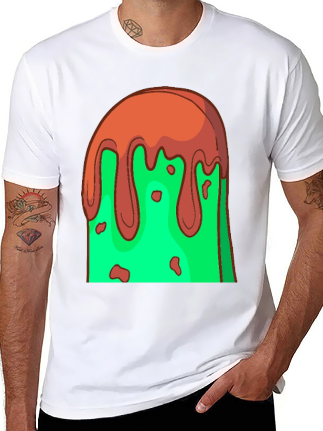 Melting Ice Cream Graphic T-Shirt