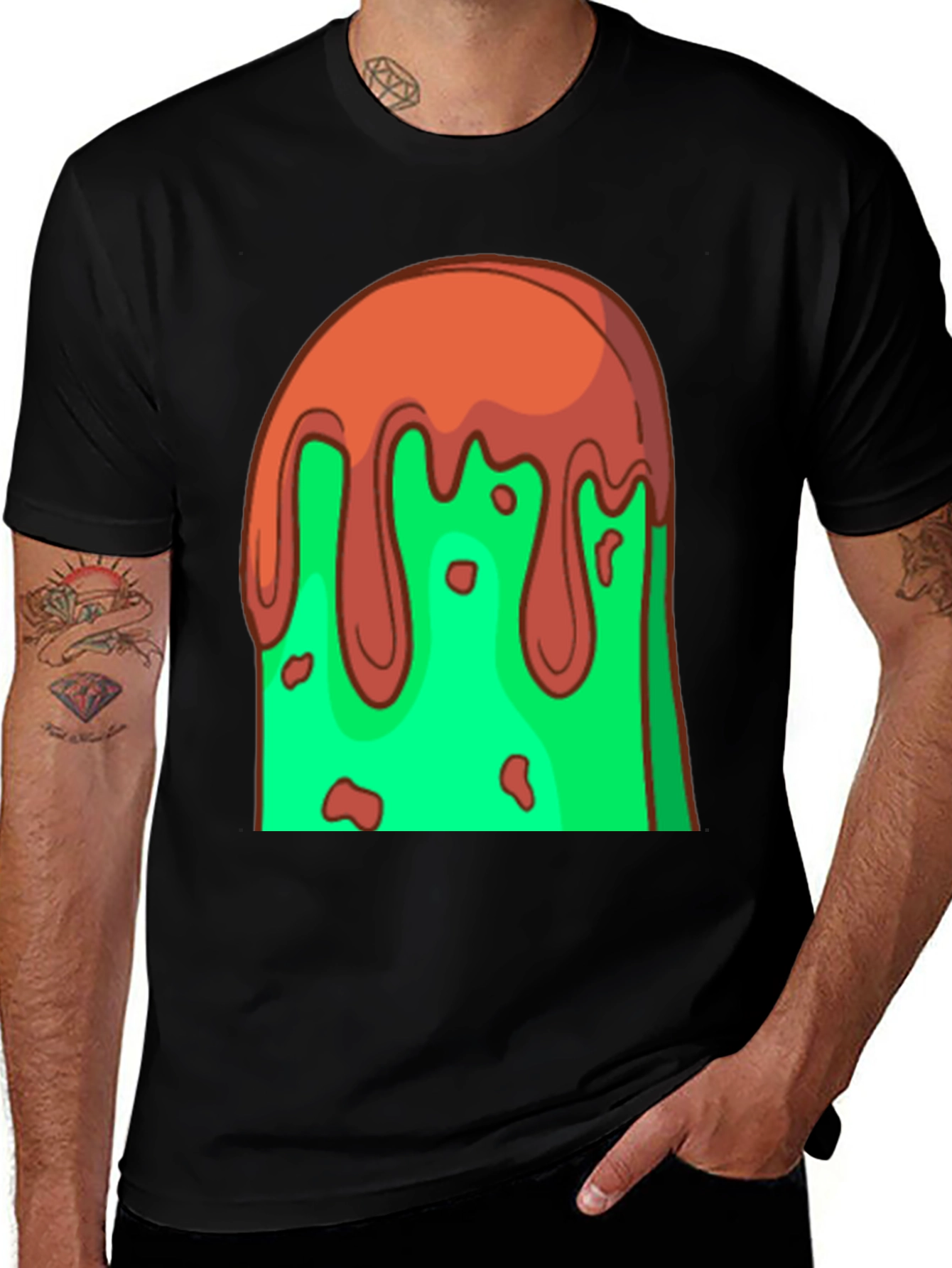 Melting Ice Cream Graphic T-Shirt